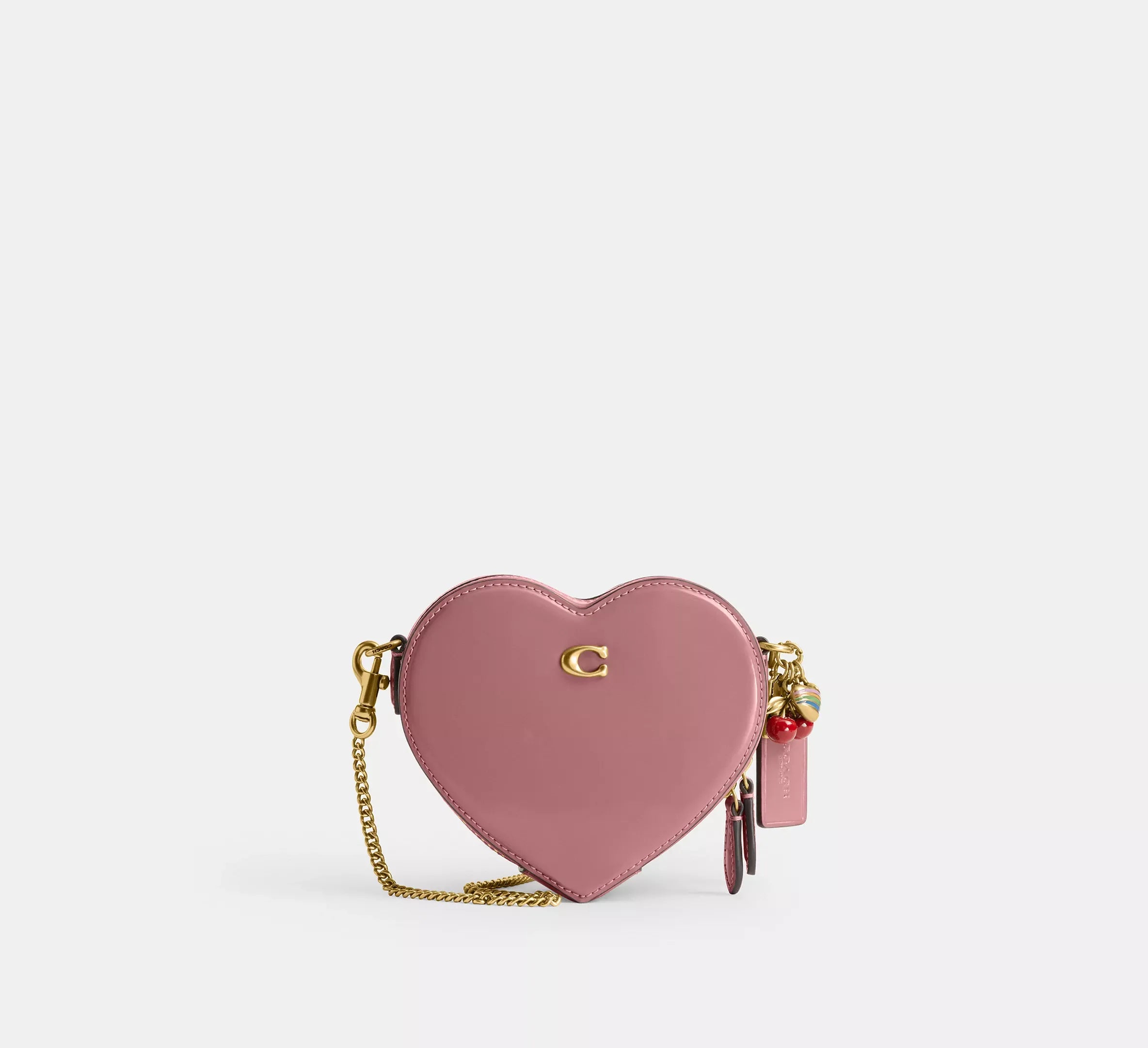 Coach Heart Crossbody Bag 14 With Charms – Brass/Peony - Mind Türkiye