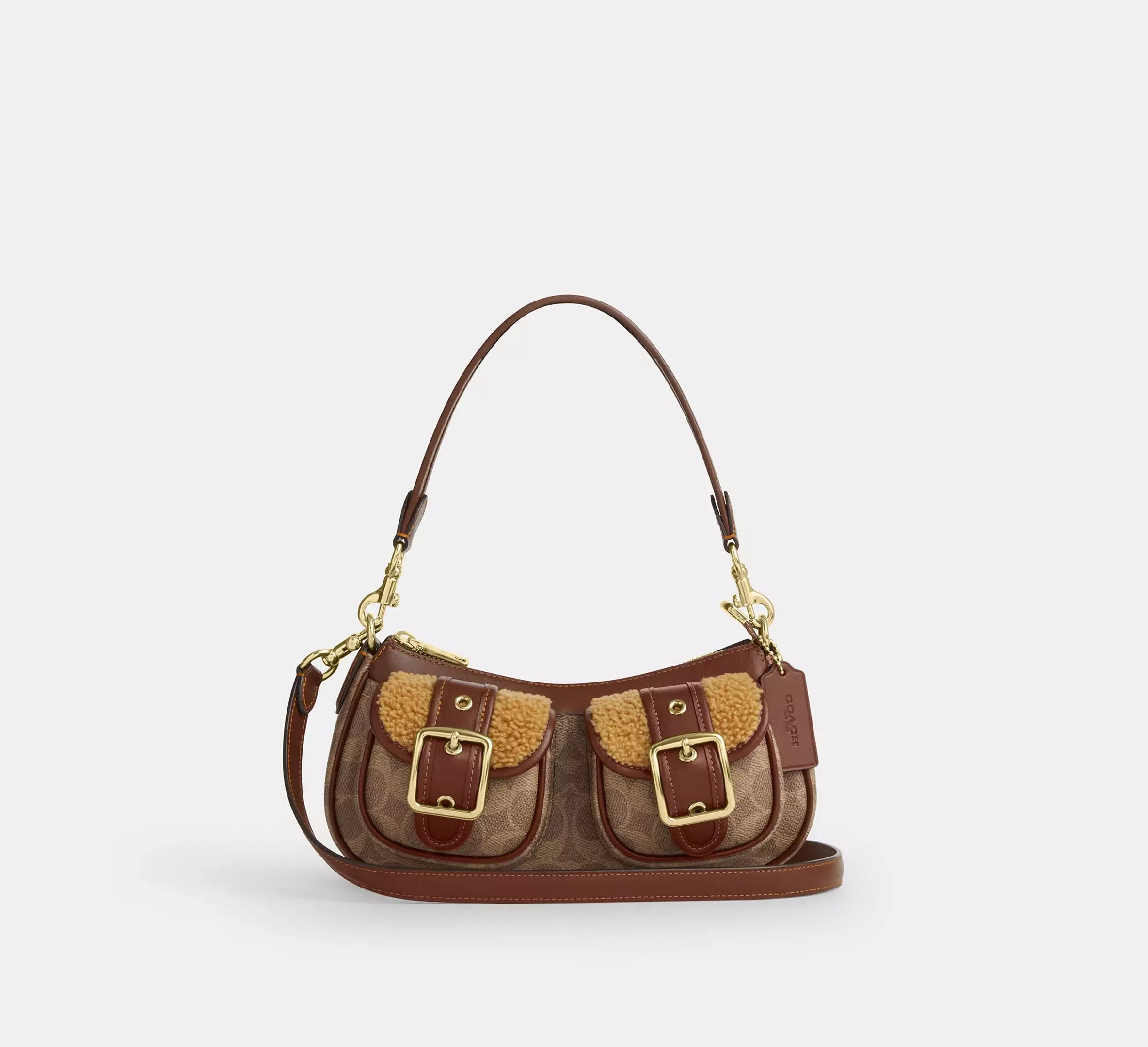Coach Ashton Bag With Signature – Gold/Tan/Vintage Brown - Mind Türkiye