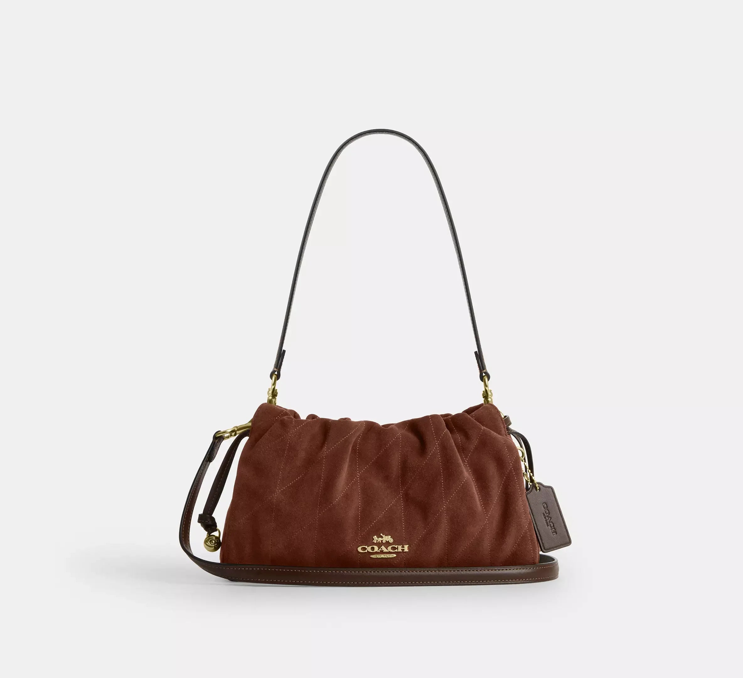 Coach Faye Shoulder Bag With Quilting – Gold/Vintage Brown/Maple - Mind Türkiye