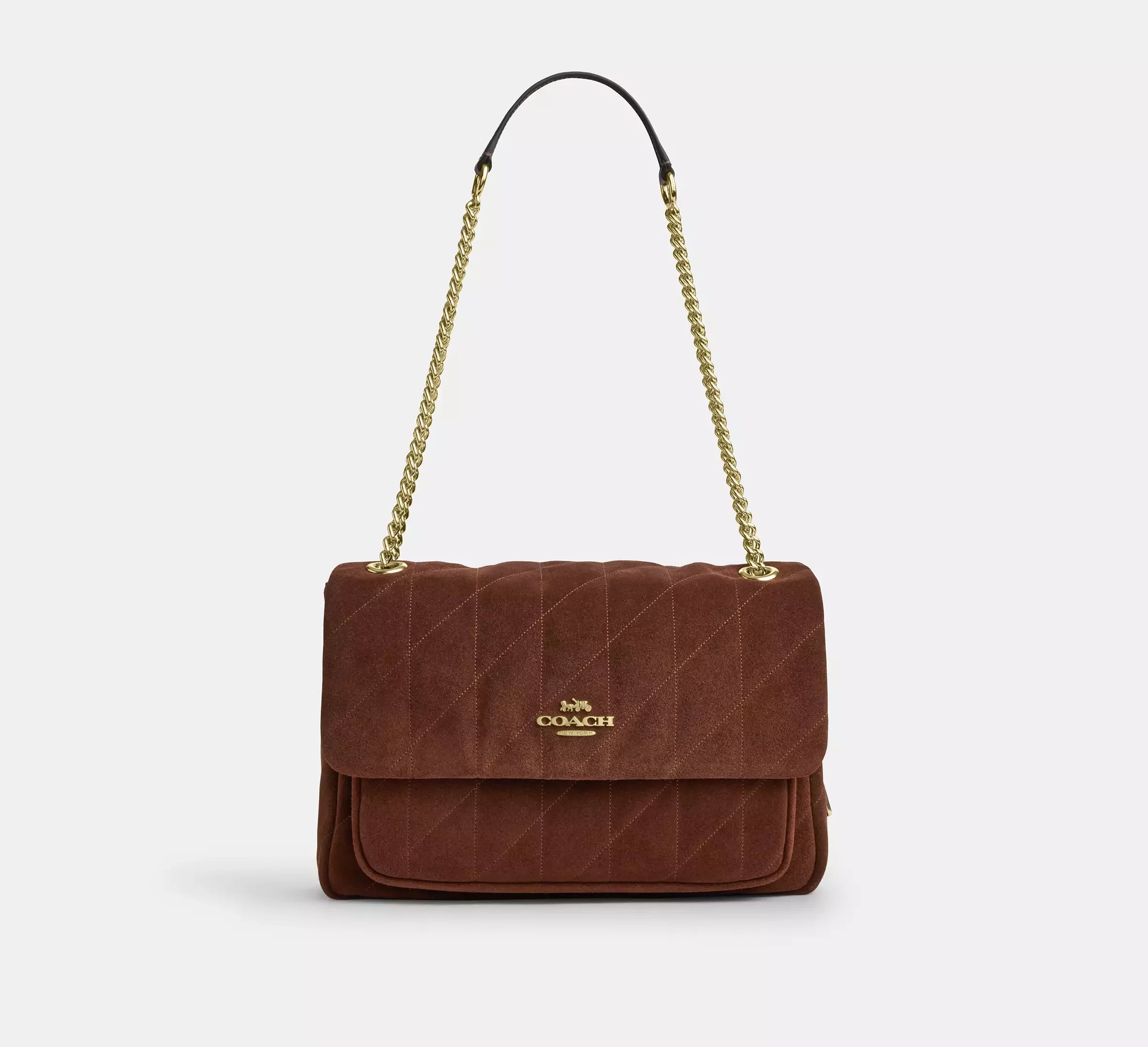 Coach Elodie Crossbody Bag With Quilting – Gold/Vintage Brown/Maple - Mind Türkiye