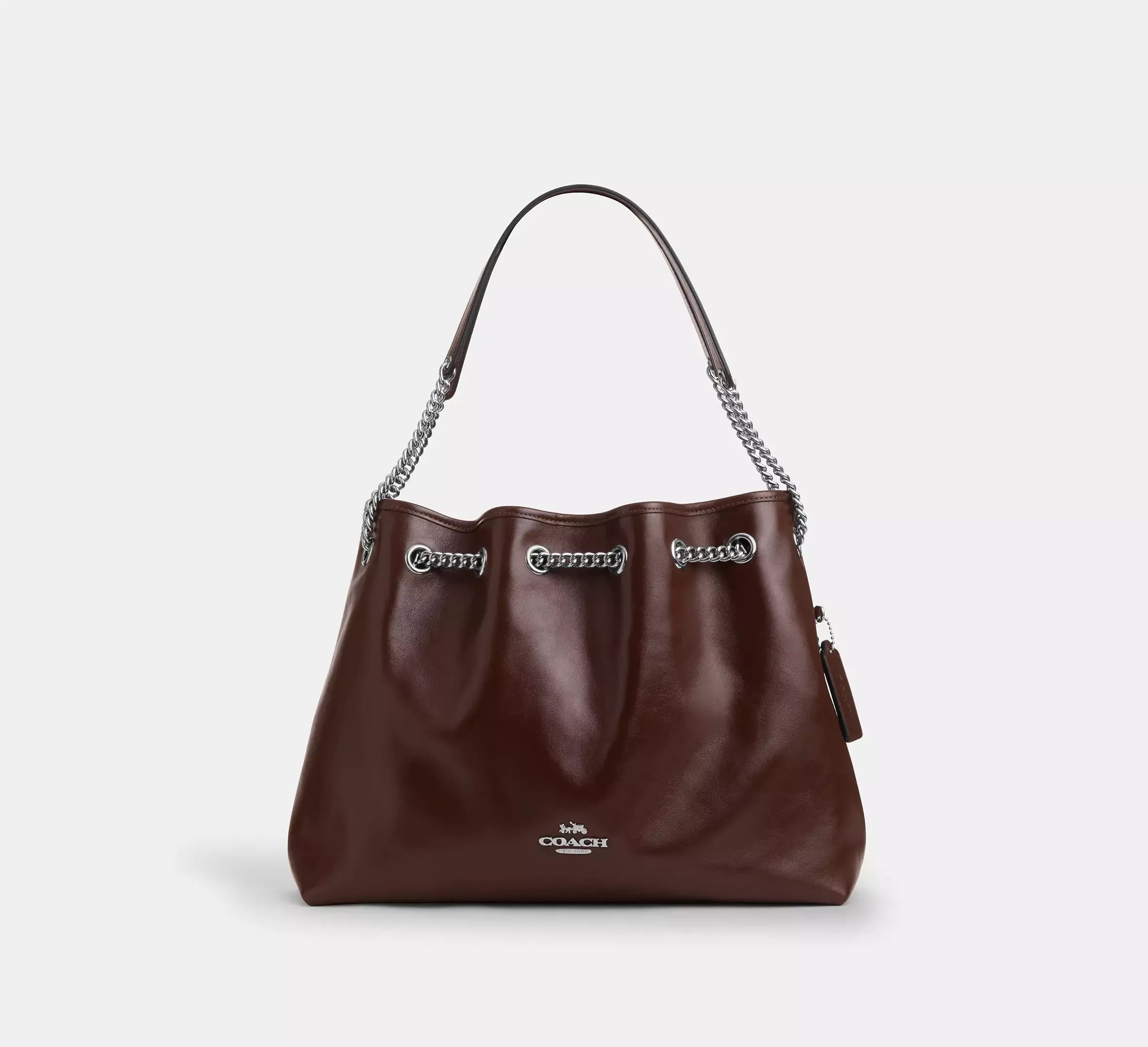 Coach Evelyn Shoulder Bag – Silver/Maple - Mind Türkiye