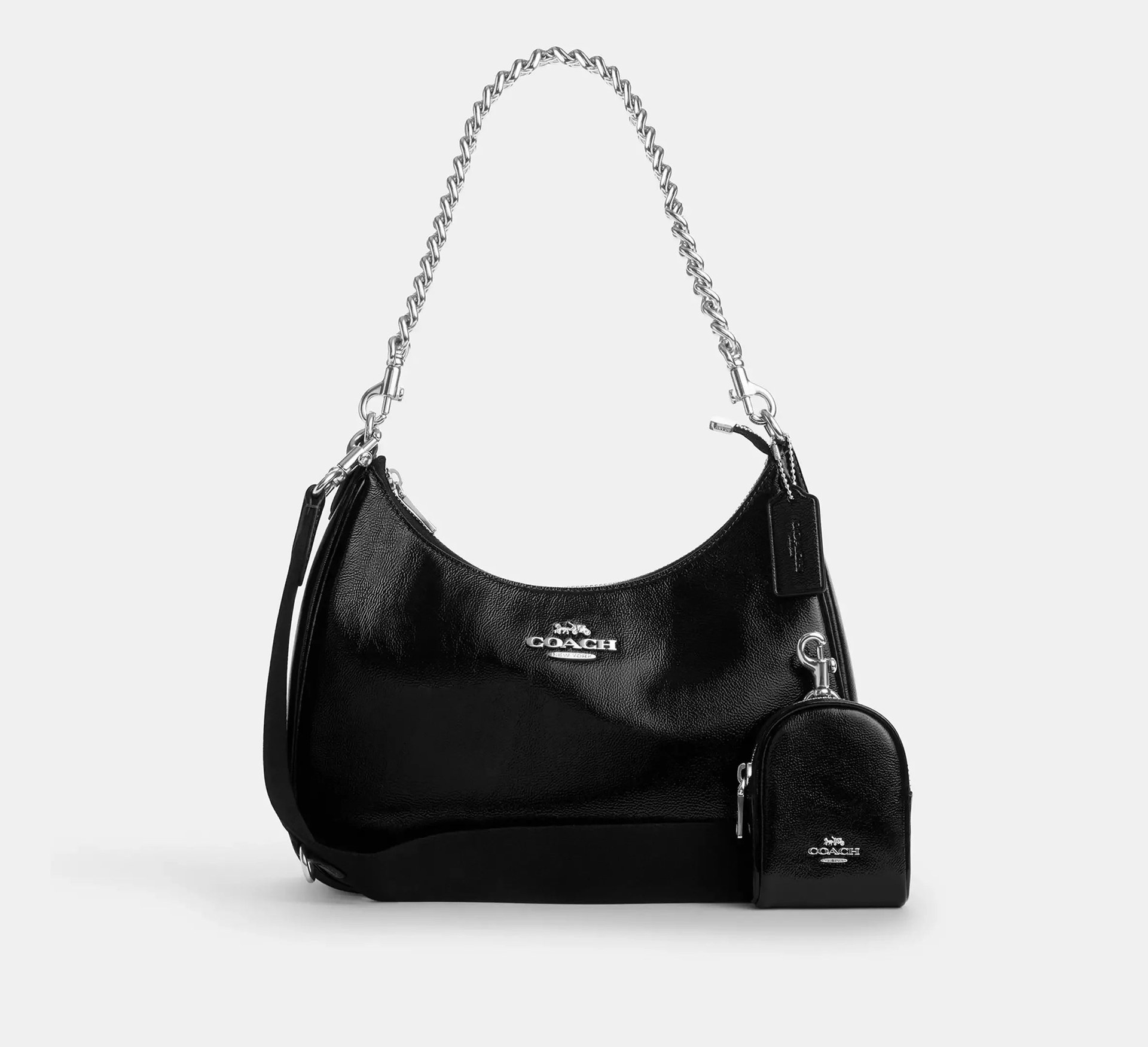 Coach Teri Hobo Bag With Pouch – Silver - Mind Türkiye