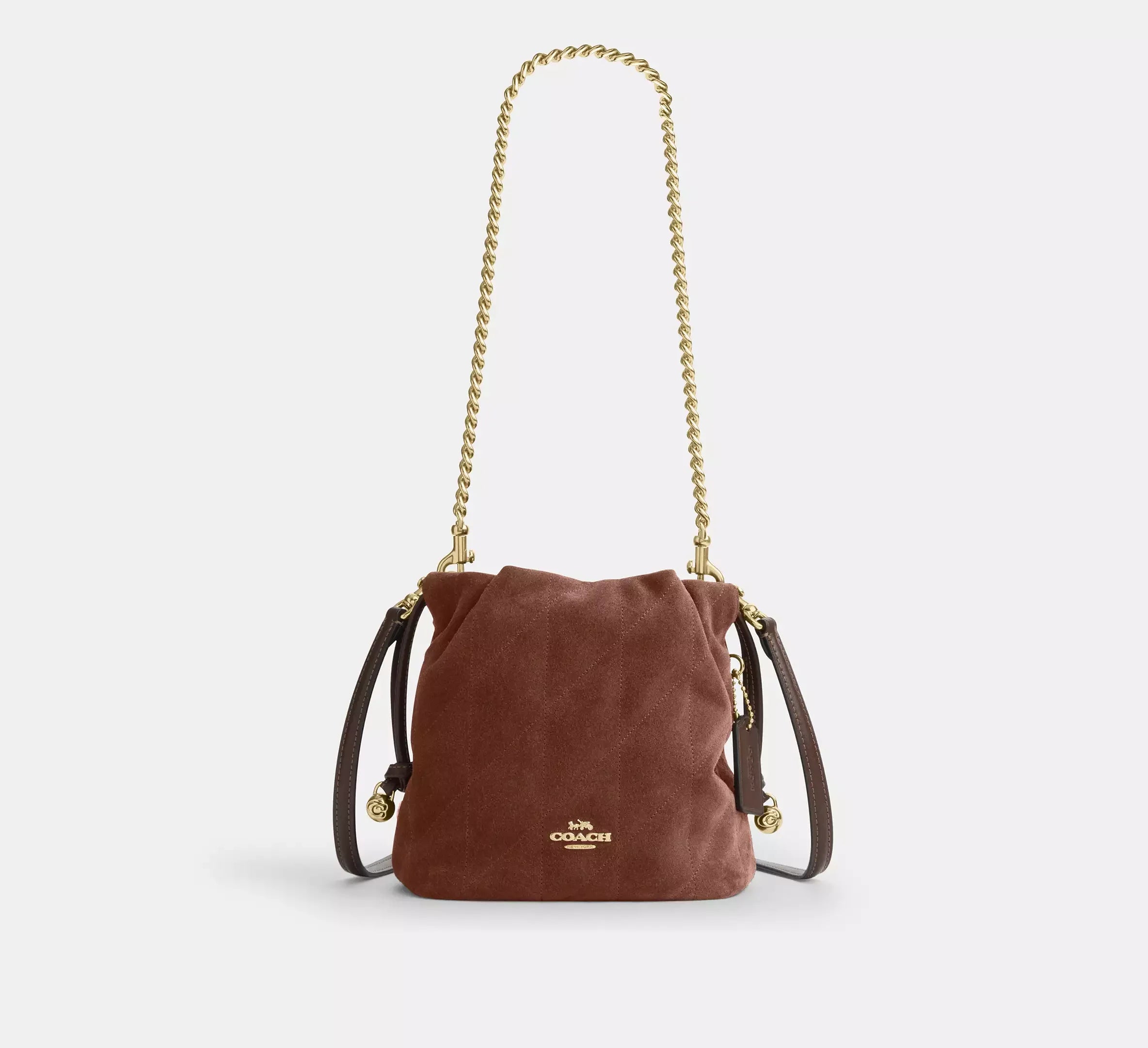 Coach Faye Mini Drawstring Bag With Quilting – Gold - Mind Türkiye