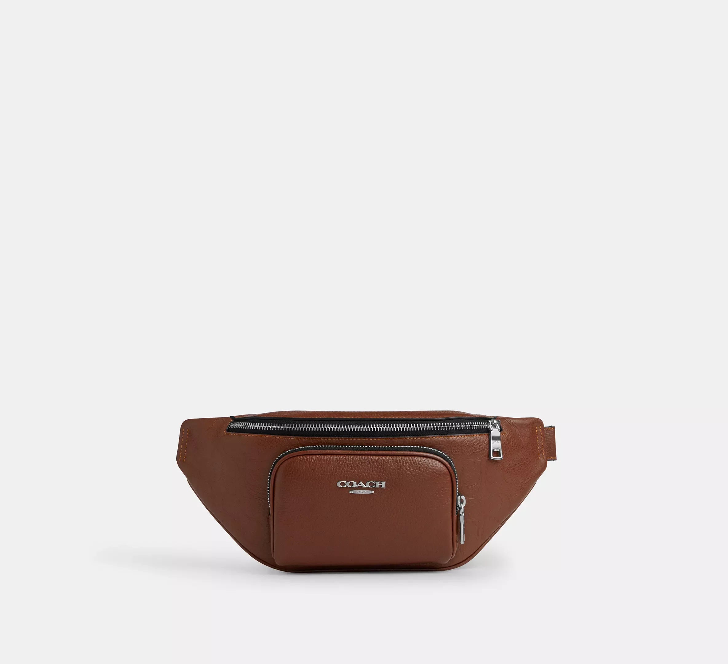 Coach Small Belt Bag In Signature Leather – Silver - Mind Türkiye