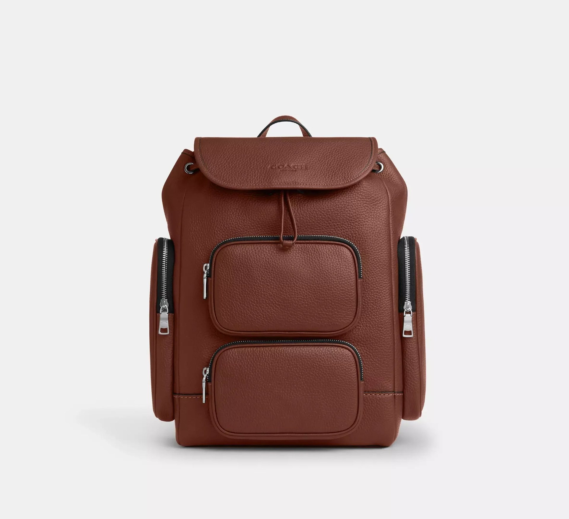 Coach Finn Backpack – Silver/Vintage Brown - Mind Türkiye