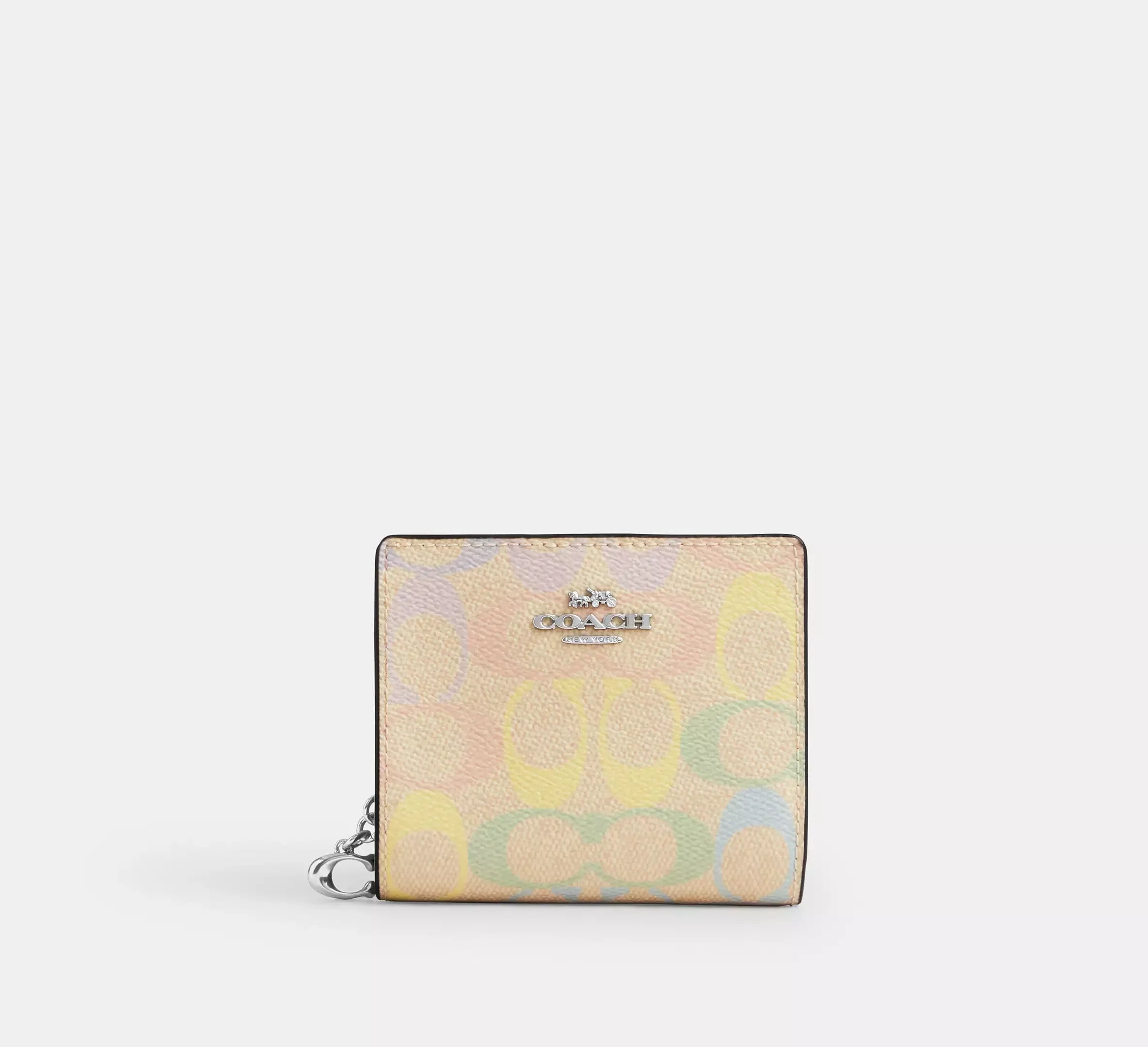 Coach Snap Wallet In Rainbow Signature – Silver - Mind Türkiye