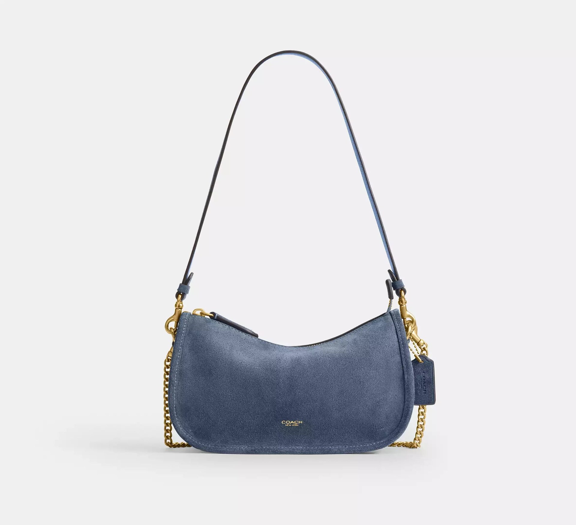Coach Waverly Bag – Suede/Brass/Light Denim - Mind Türkiye