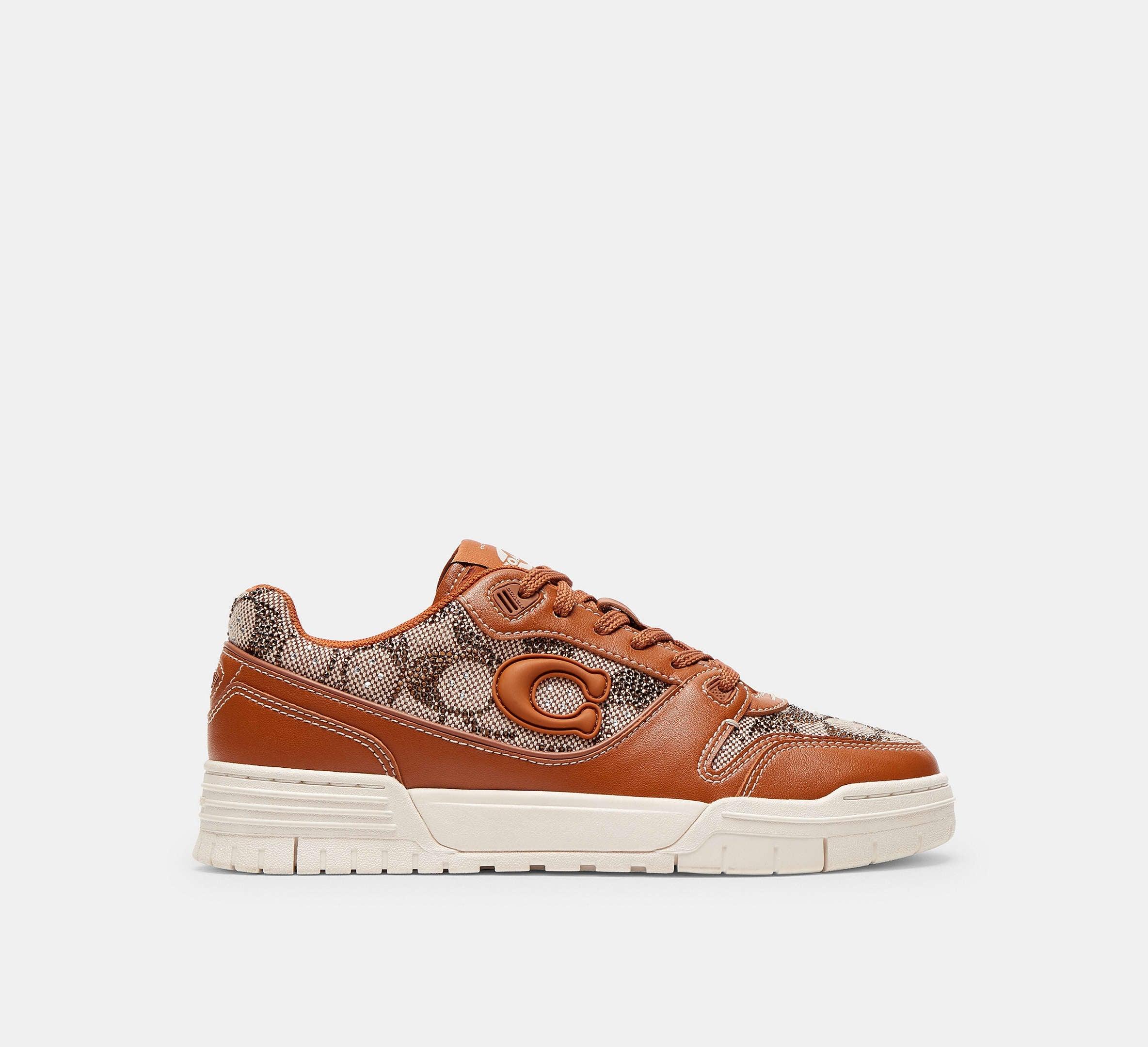 Coach Women’s Soho Sneaker In Crystal Signature Jacquard – Cocoa/Burnished Amber - Mind Türkiye