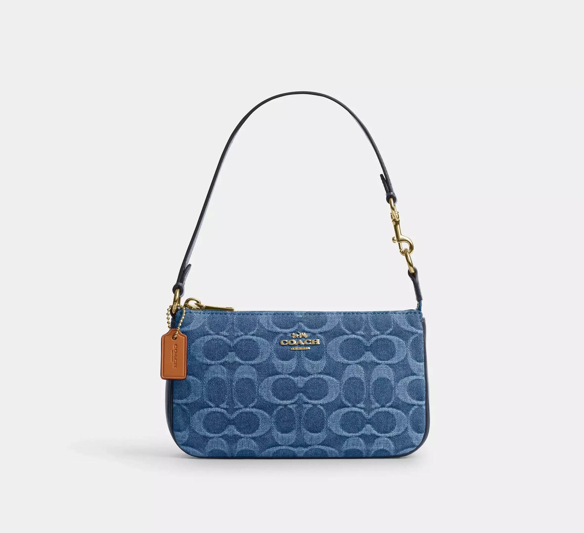 Coach Nolita 19 In Signature Denim – Gold/Indigo - Mind Türkiye