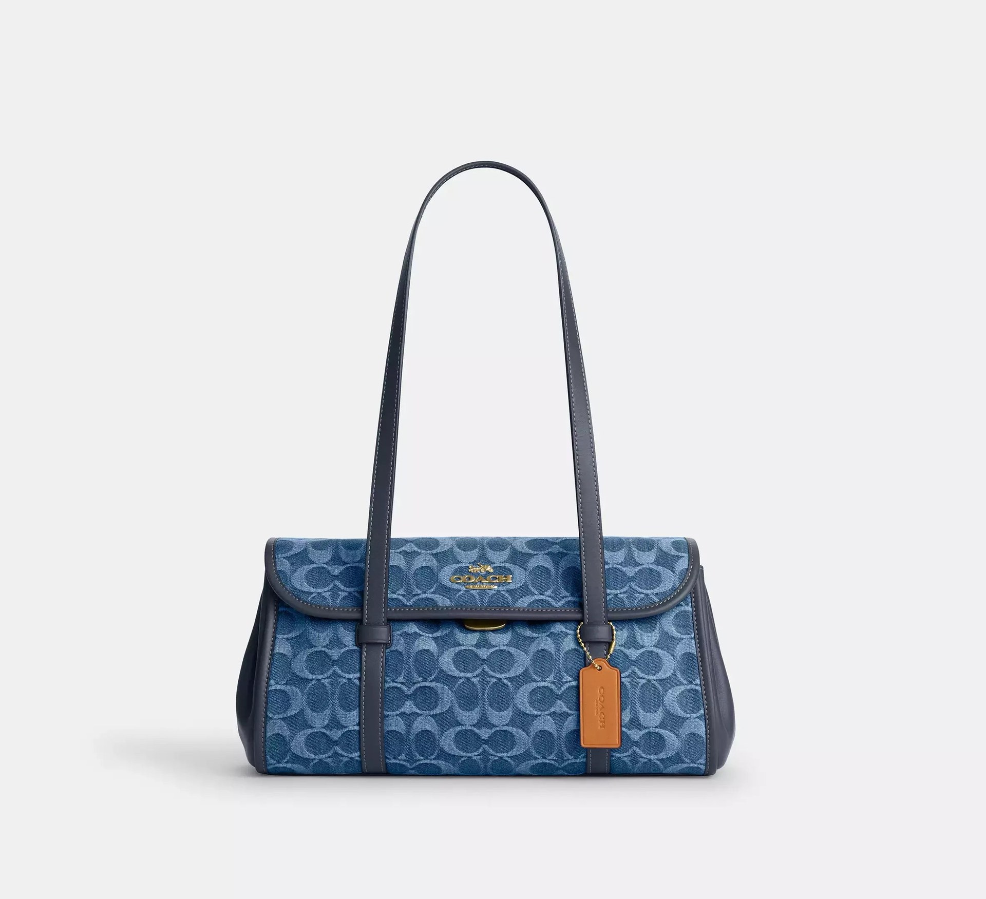 Coach Bridget Flap Shoulder Bag In Signature Denim – Gold/Indigo - Mind Türkiye