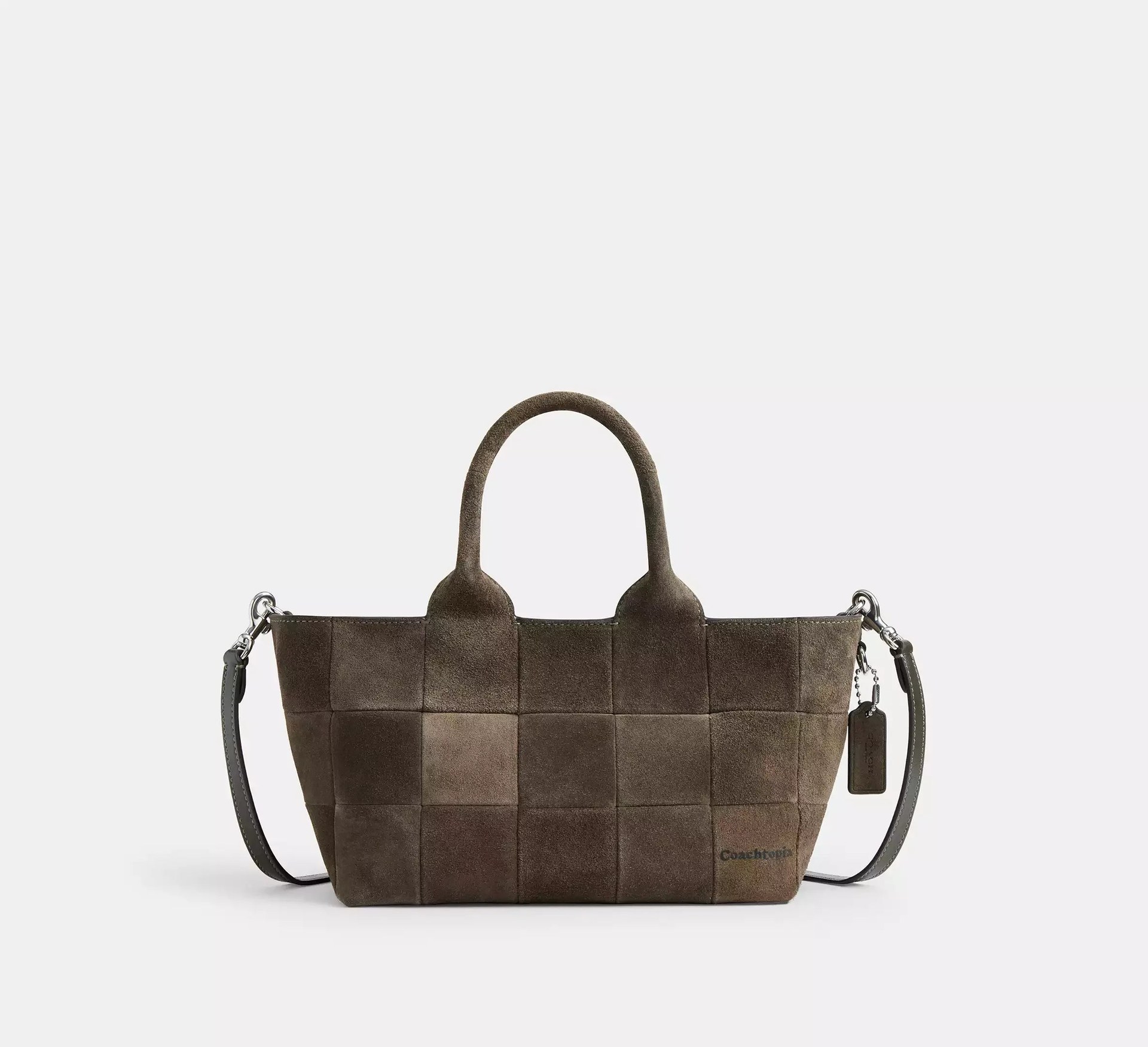 Coach Alter/Ego Small Tote Bag In Upcrafted Suede – Olive Suede - Mind Türkiye