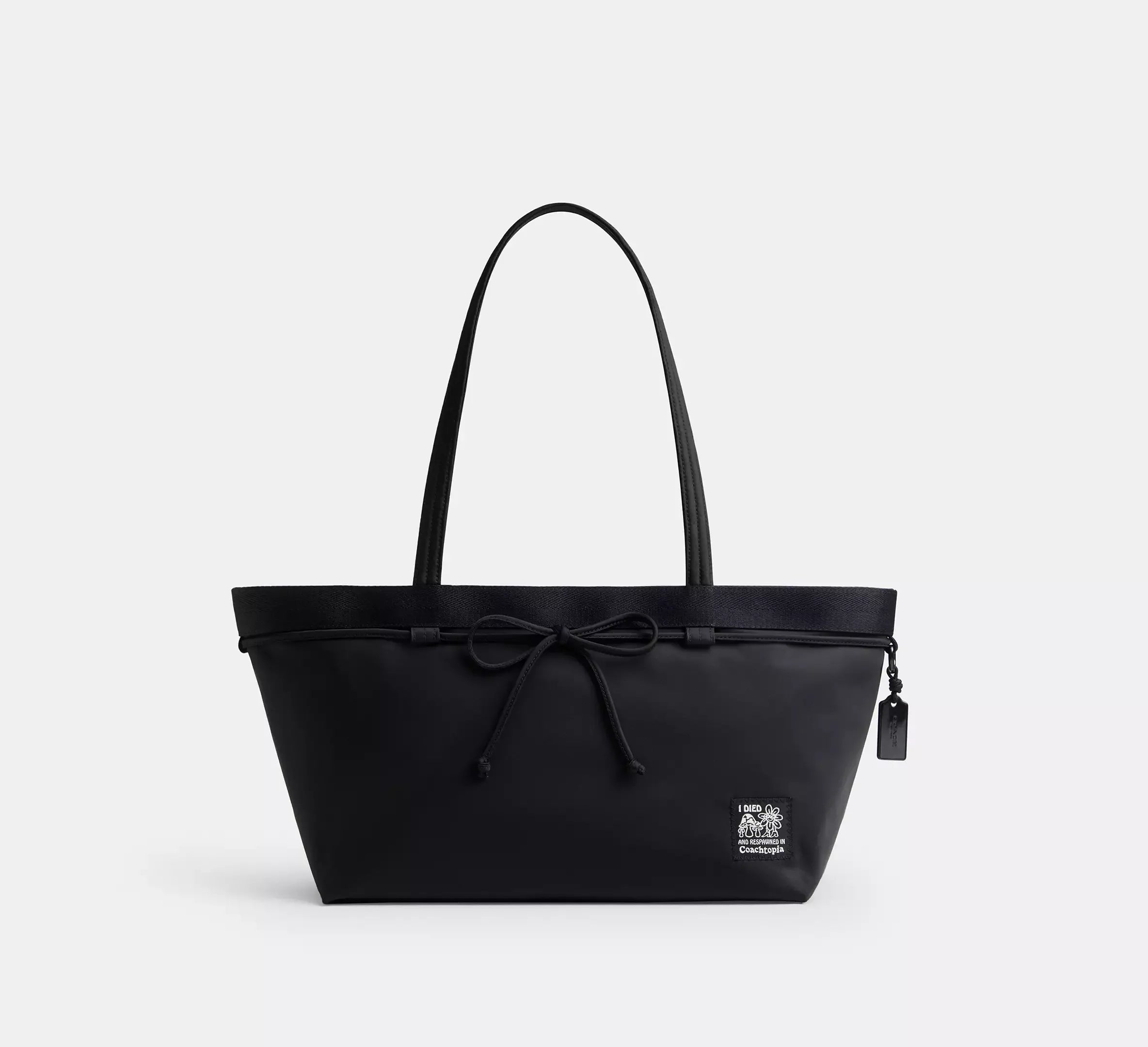 Coach Coachtopia Loop Bow Tote Bag – Black - Mind Türkiye