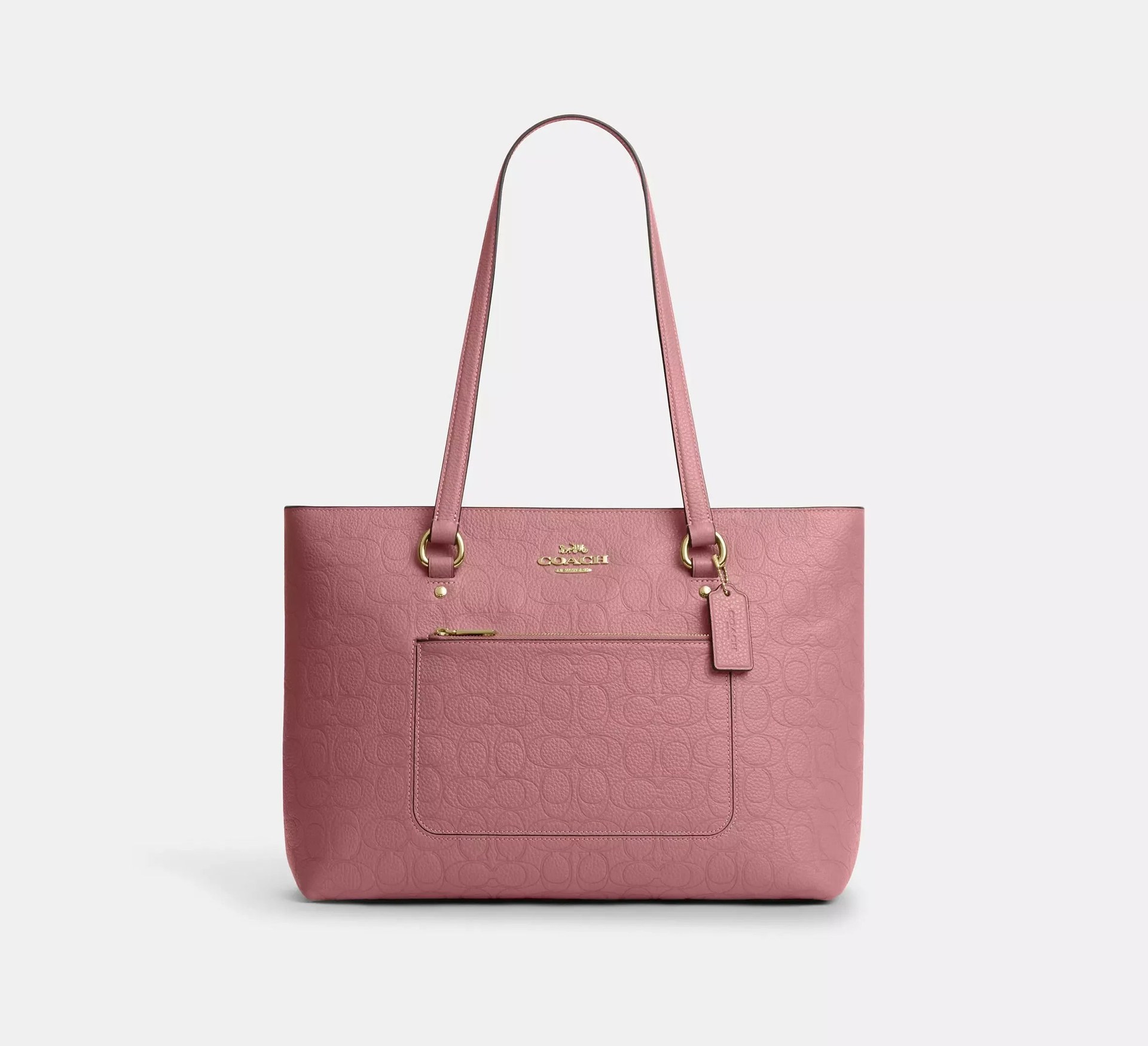 Coach Station Tote Bag In Signature Leather – Gold - Mind Türkiye