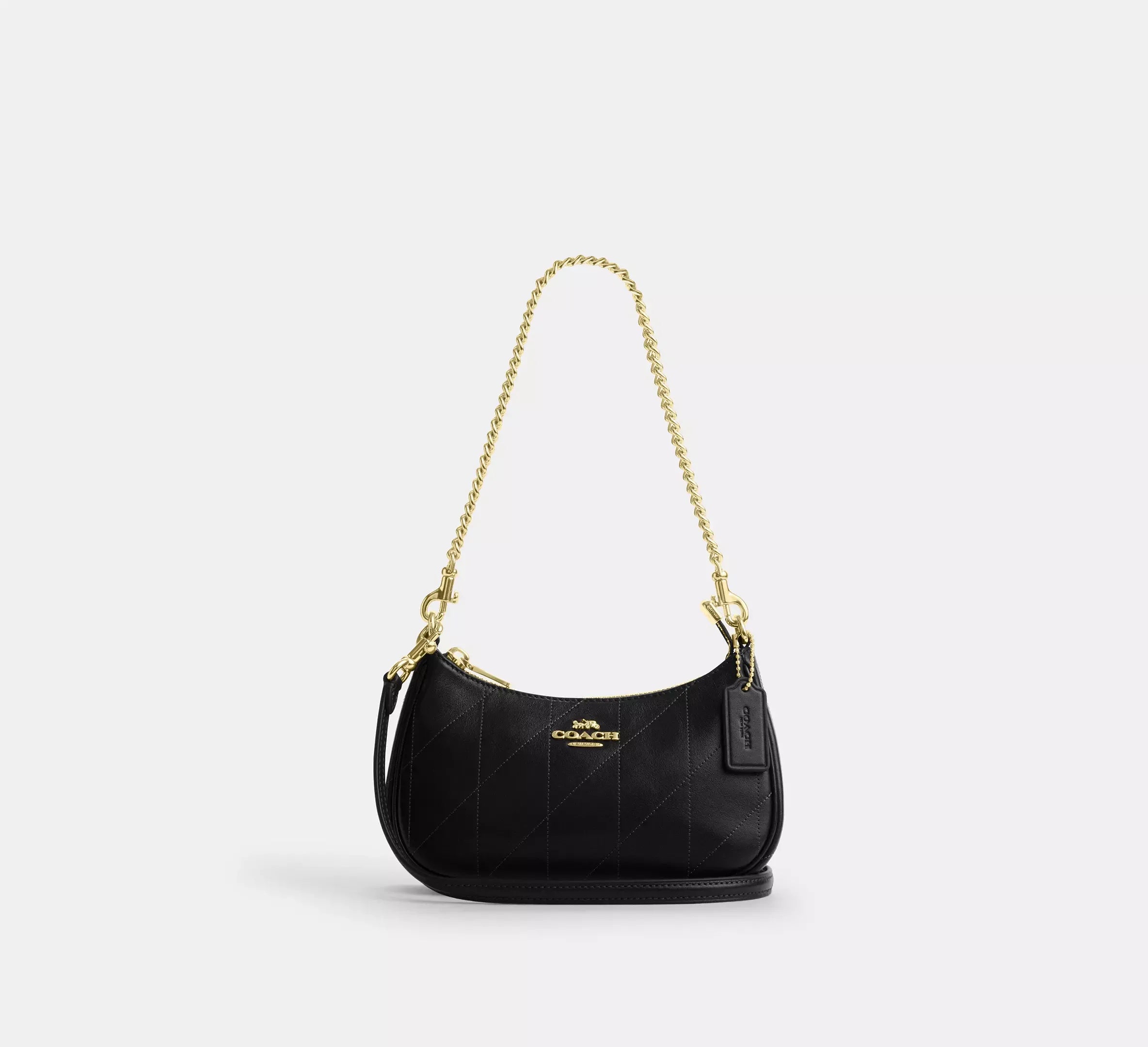 Coach Teri Mini Crossbody Bag With Quilting – Gold/Black - Mind Türkiye