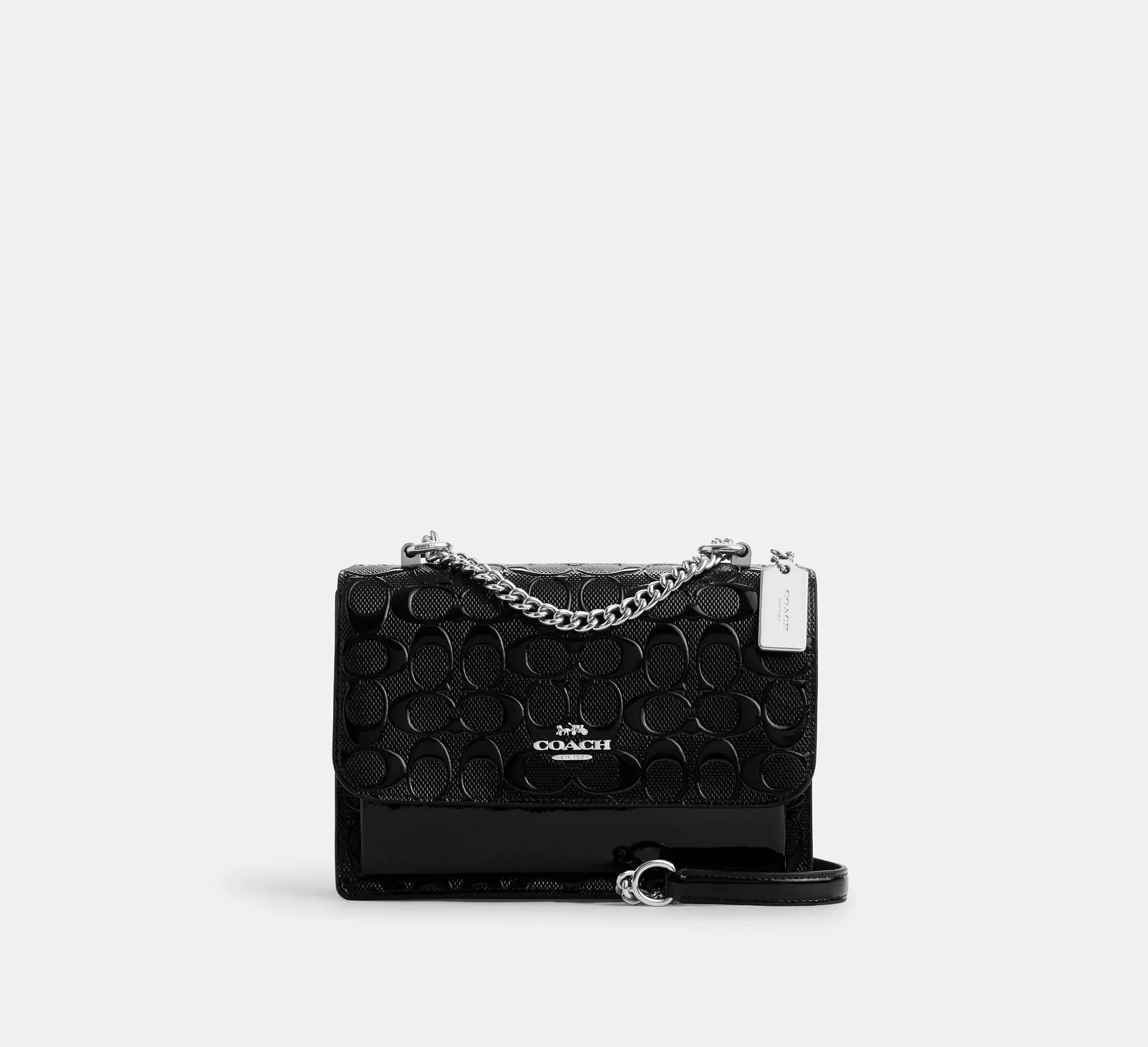 Coach Klare Crossbody Bag In Signature Leather – Silver/Black - Mind Türkiye