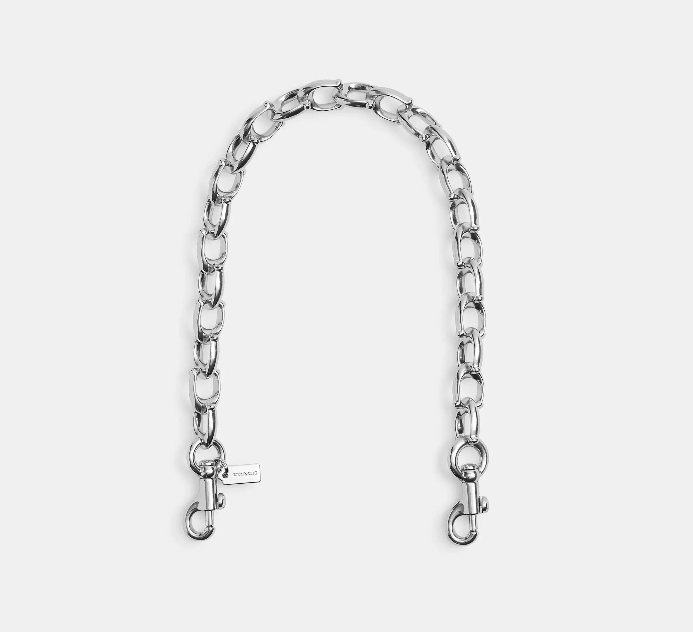 Coach Signature Link Chain Strap – Metal/Silver - Mind Türkiye