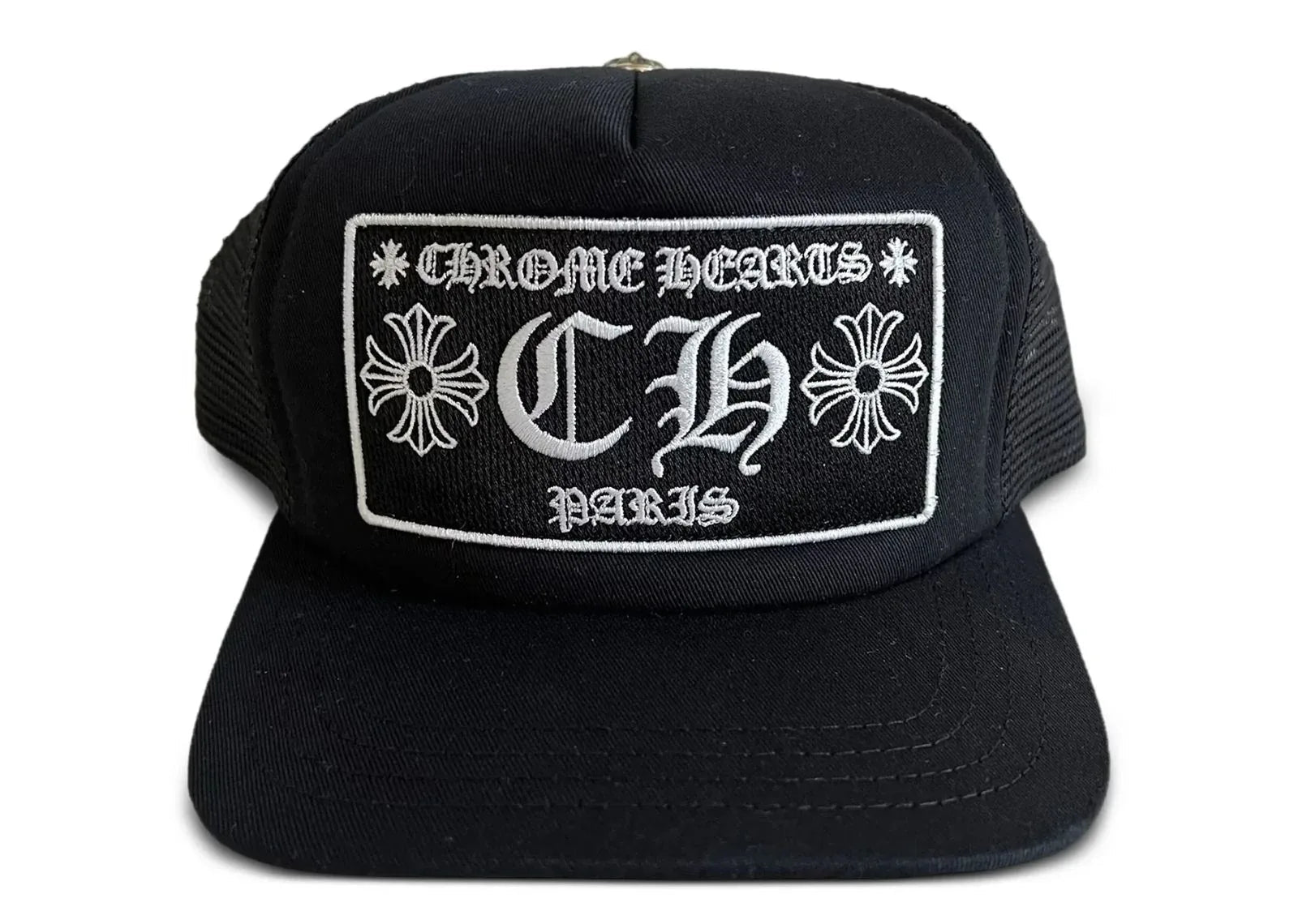 Chrome Hearts CH Paris Trucker Hat Black - Mind Türkiye