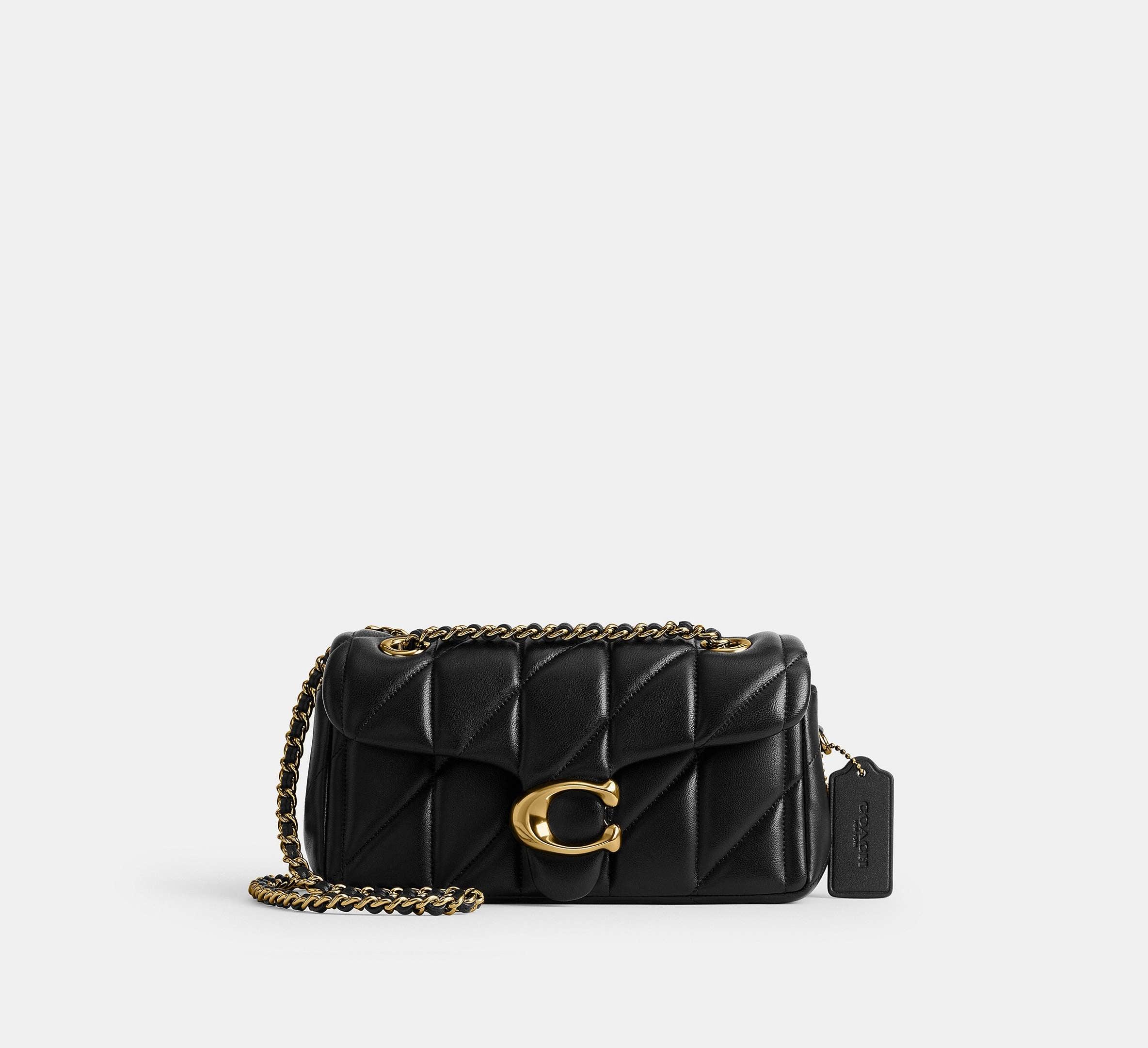 Coach Tabby Shoulder Bag 20 With Pillow Quilting – Brass/Black - Mind Türkiye