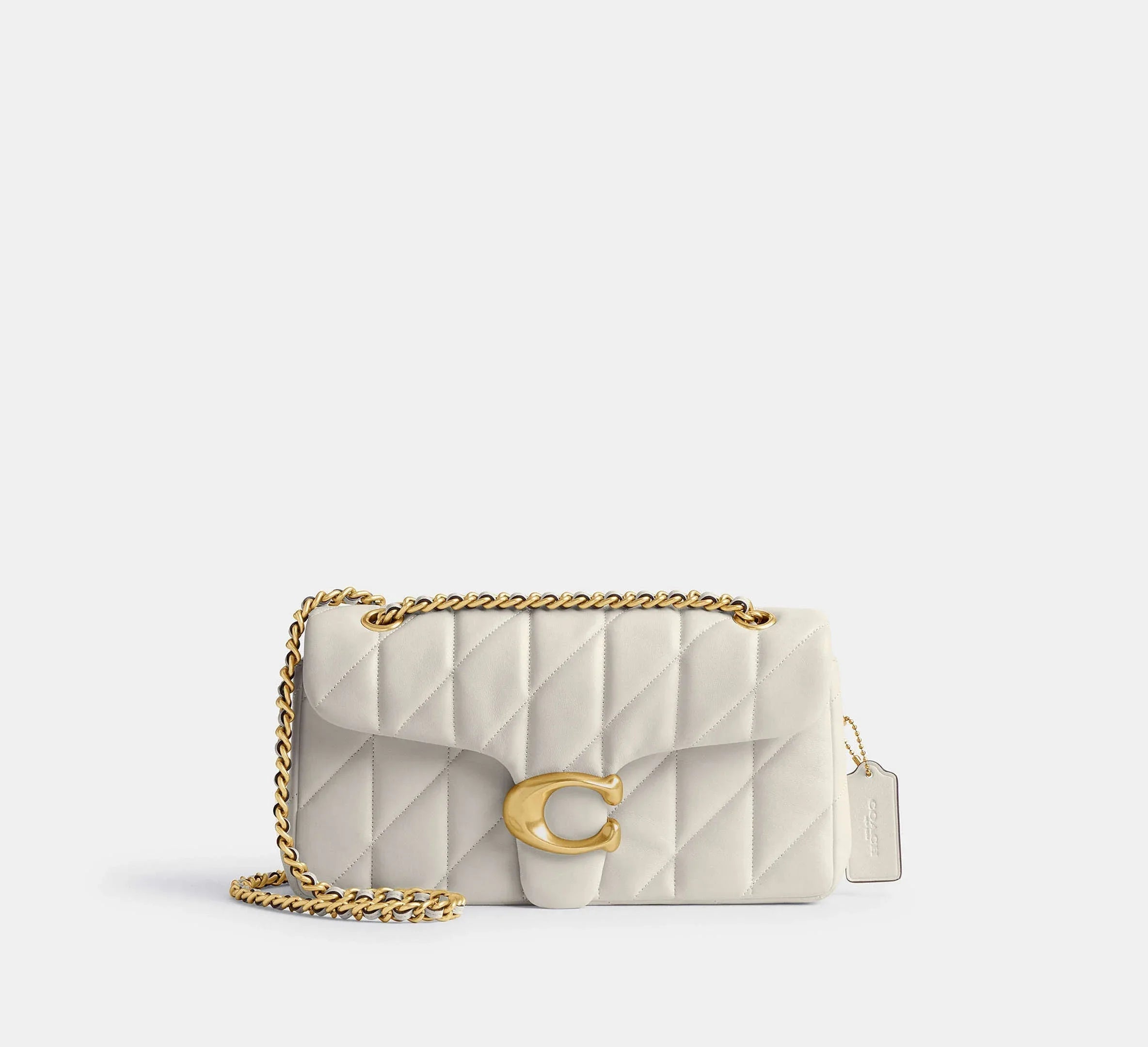 Coach Tabby Shoulder Bag 26 With Quilting – Brass/Chalk - Mind Türkiye