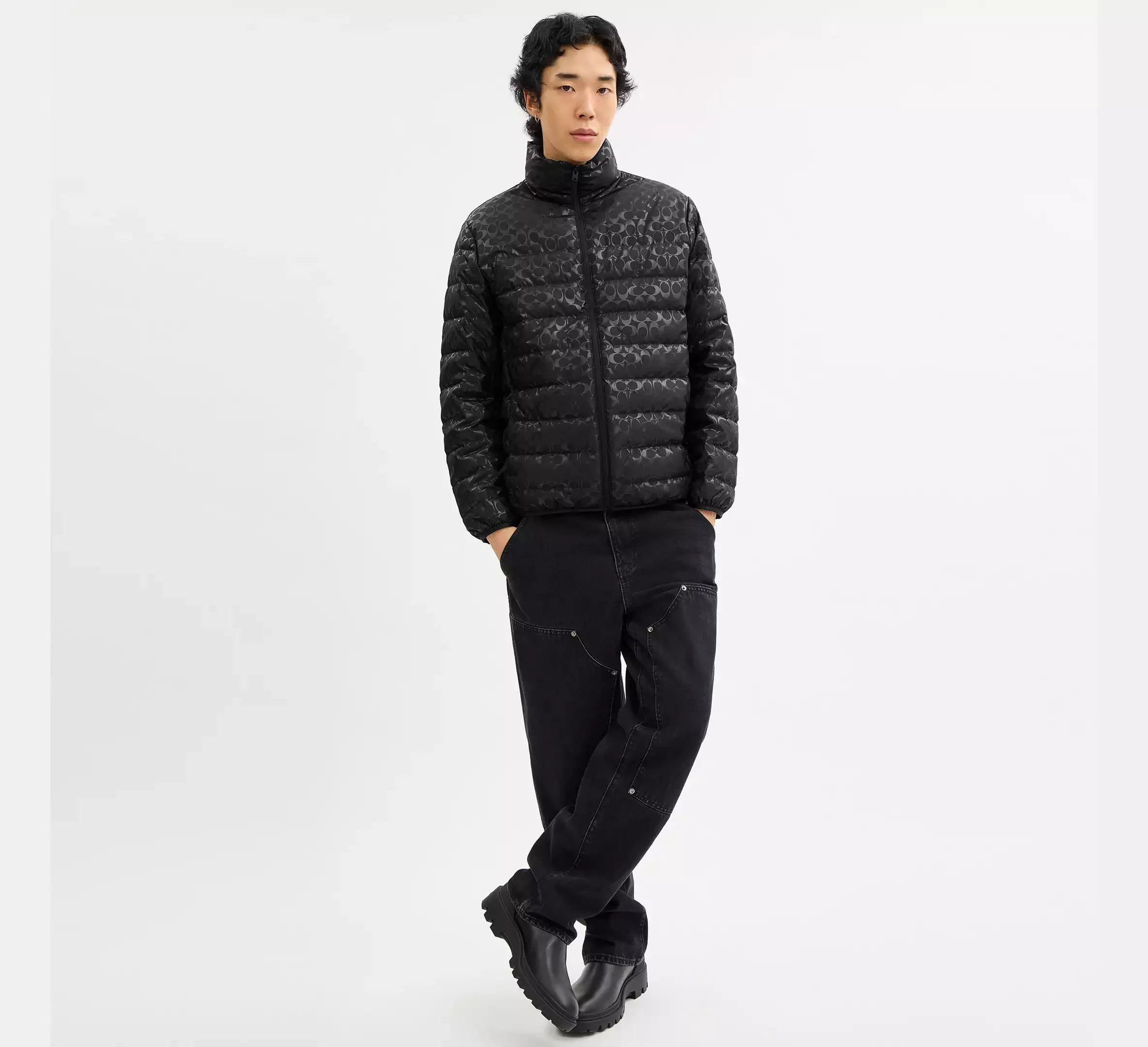 Coach Lightweight Down Jacket In Recycled – Black - Mind Türkiye