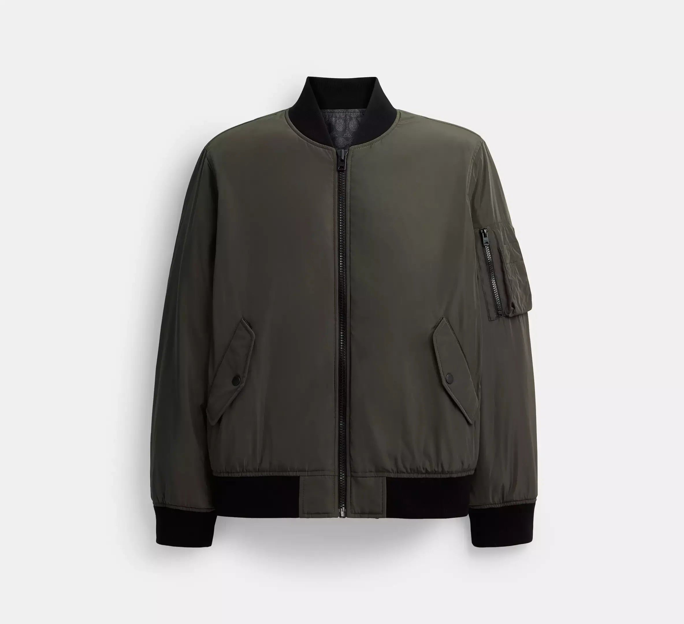 Coach Reversible Ma-1 Jacket In Recycled – Olive/Charcoal Signature - Mind Türkiye