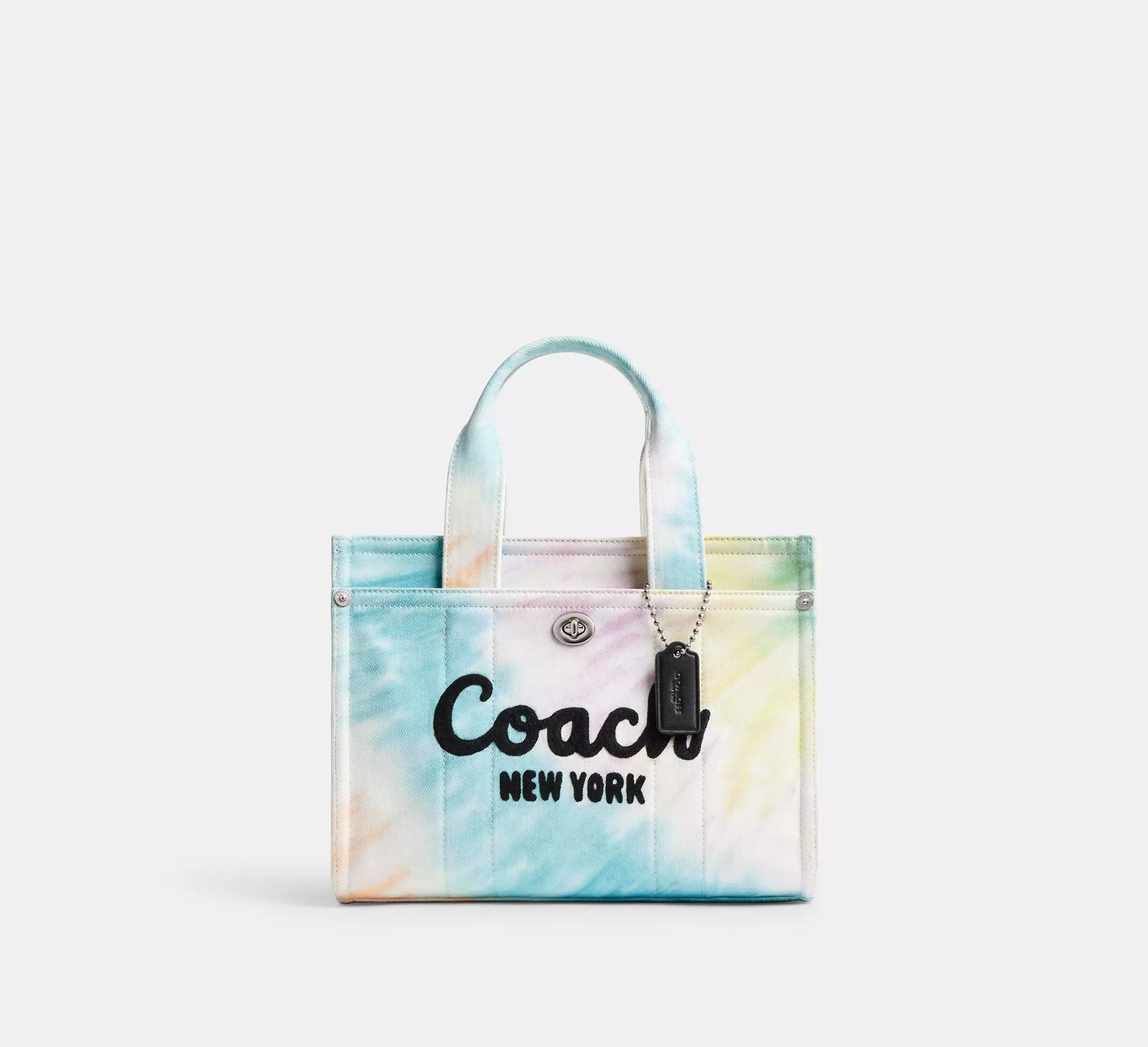 Coach Cargo Tote Bag 26 With Rainbow Tie-Dye Print – Silver/Multi - Mind Türkiye