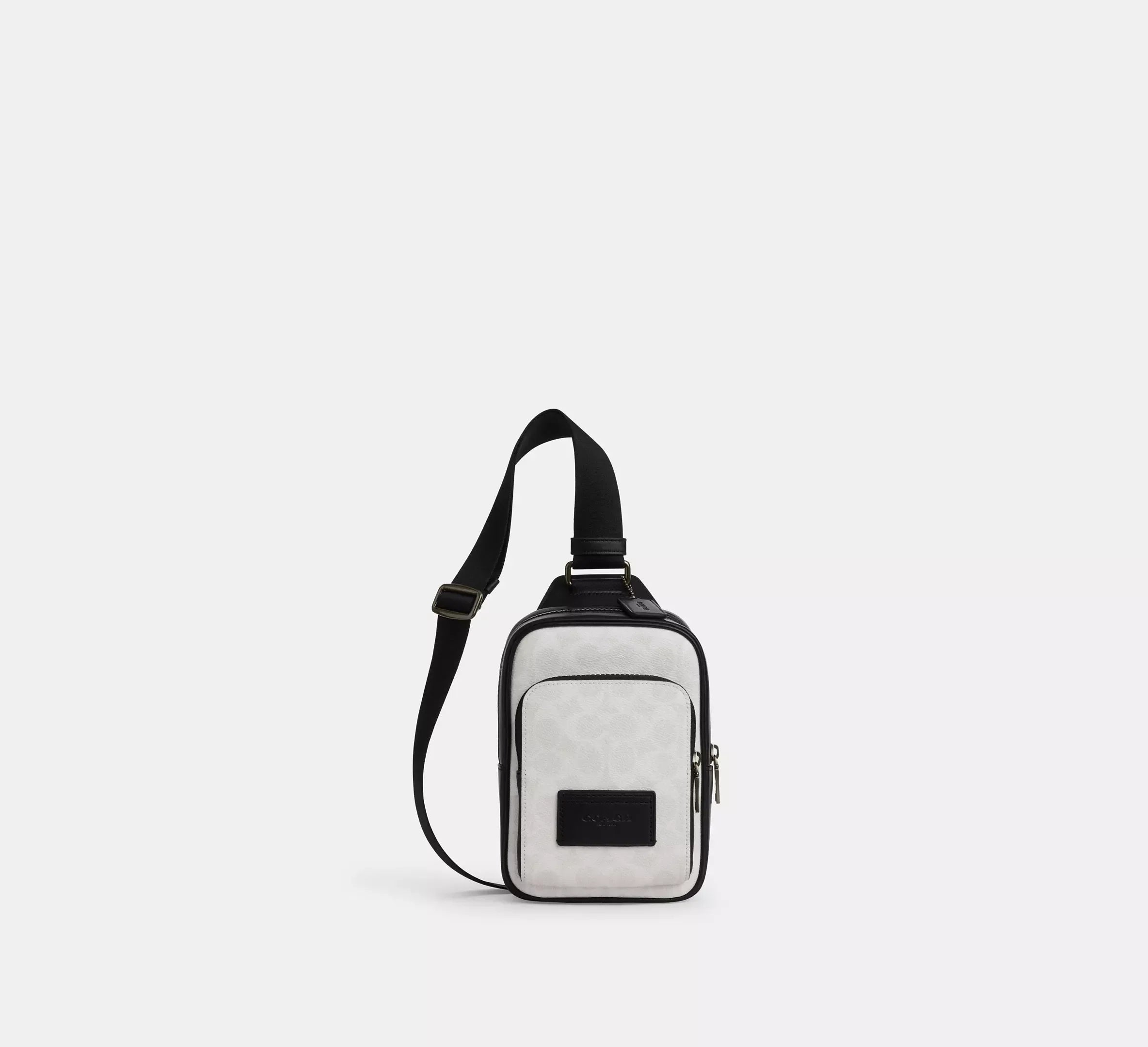 Coach Racer Sling Pack In Signature – Gunmetal/Chalk/Black - Mind Türkiye