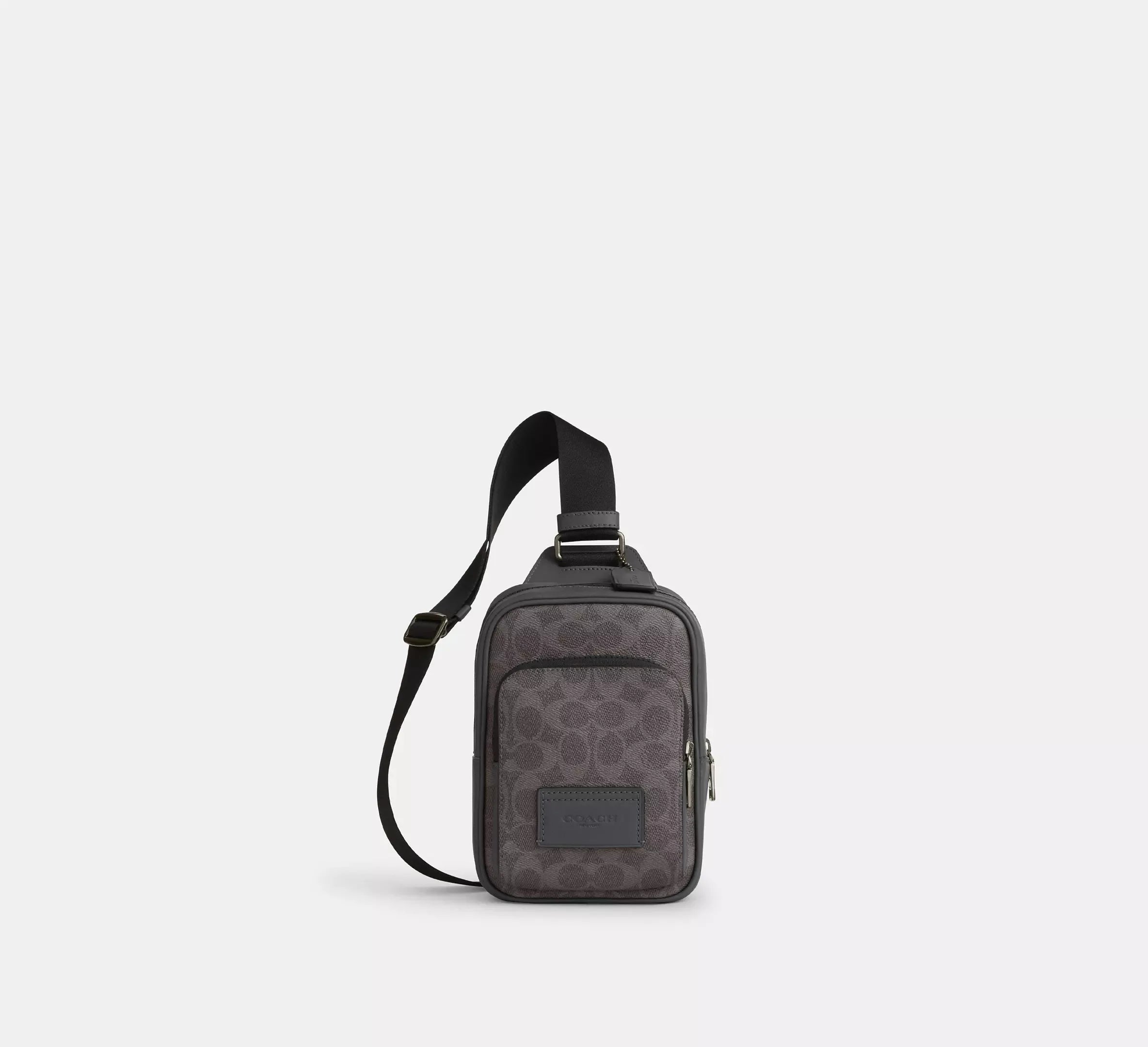 Coach Racer Sling Pack In Signature – Gunmetal/Grey/Charcoal - Mind Türkiye