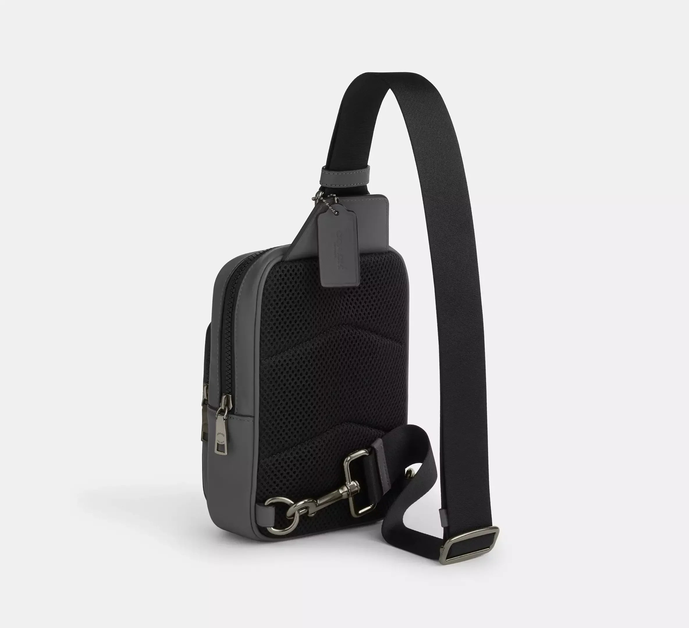 Coach Racer Sling Pack In Signature – Gunmetal/Grey/Charcoal - Mind Türkiye
