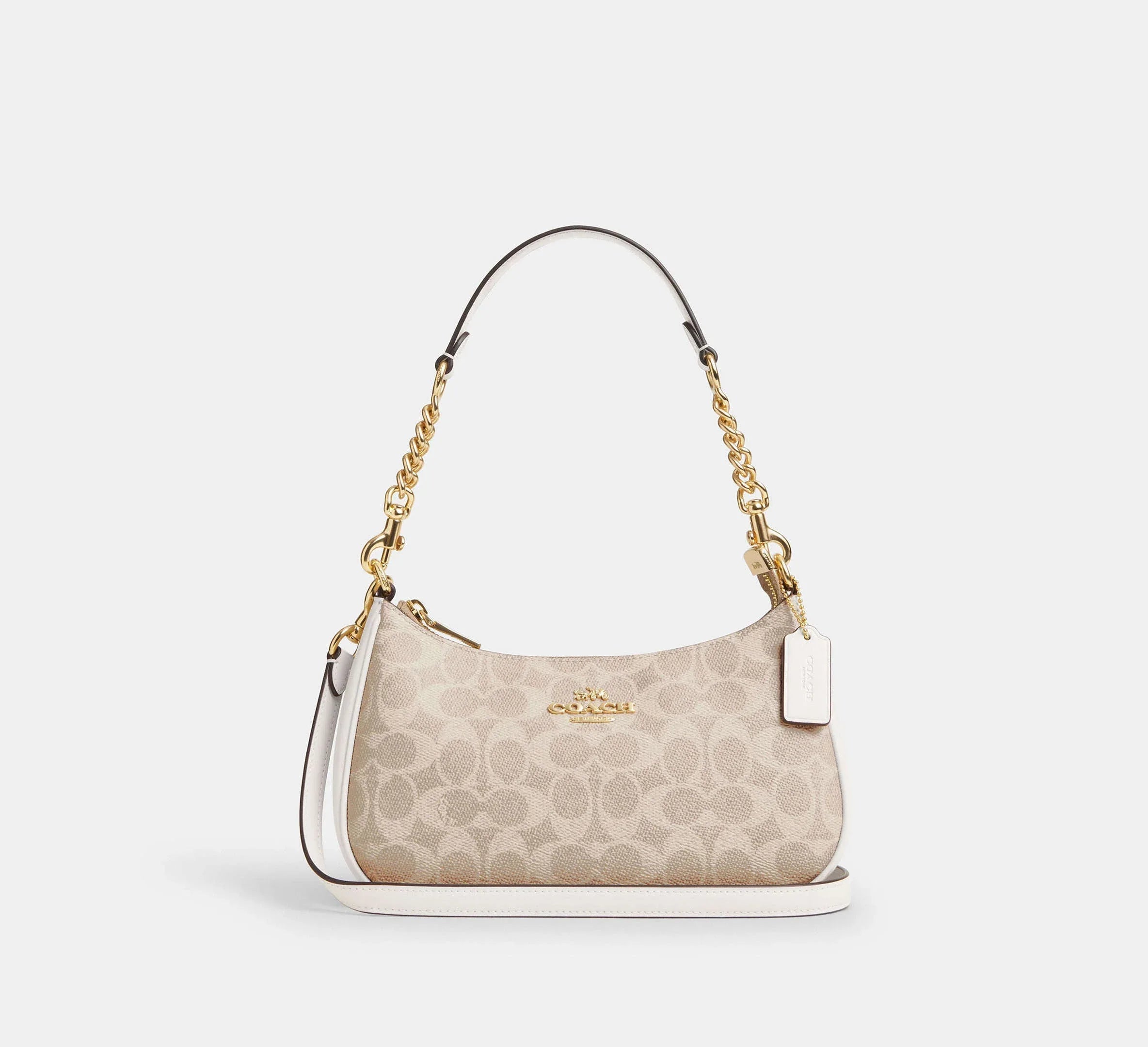 Coach Teri Shoulder Bag In Signature Gold/Sand/Chalk - Mind Türkiye