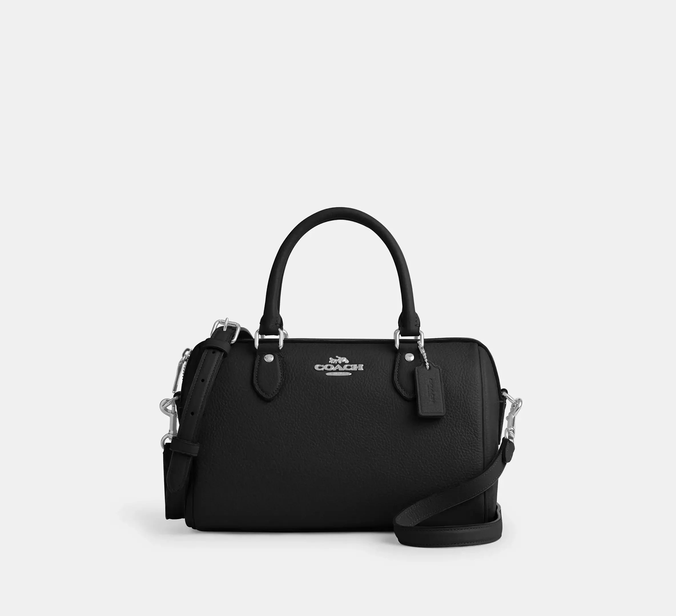 Coach Rowan Satchel Bag – Silver/Black - Mind Türkiye