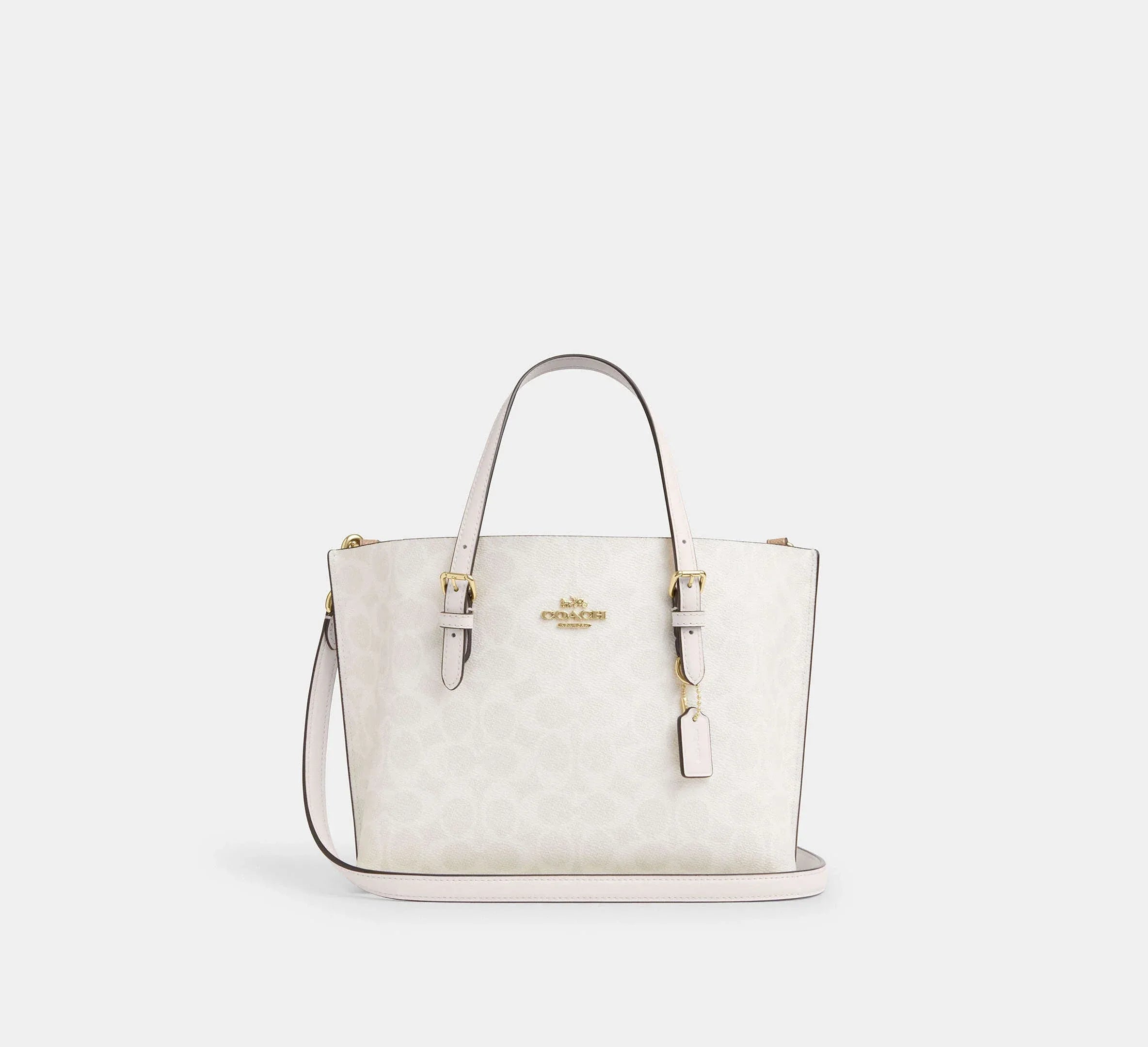 Coach Mollie Tote Bag 25 In Signature – Gold/White/Chalk - Mind Türkiye