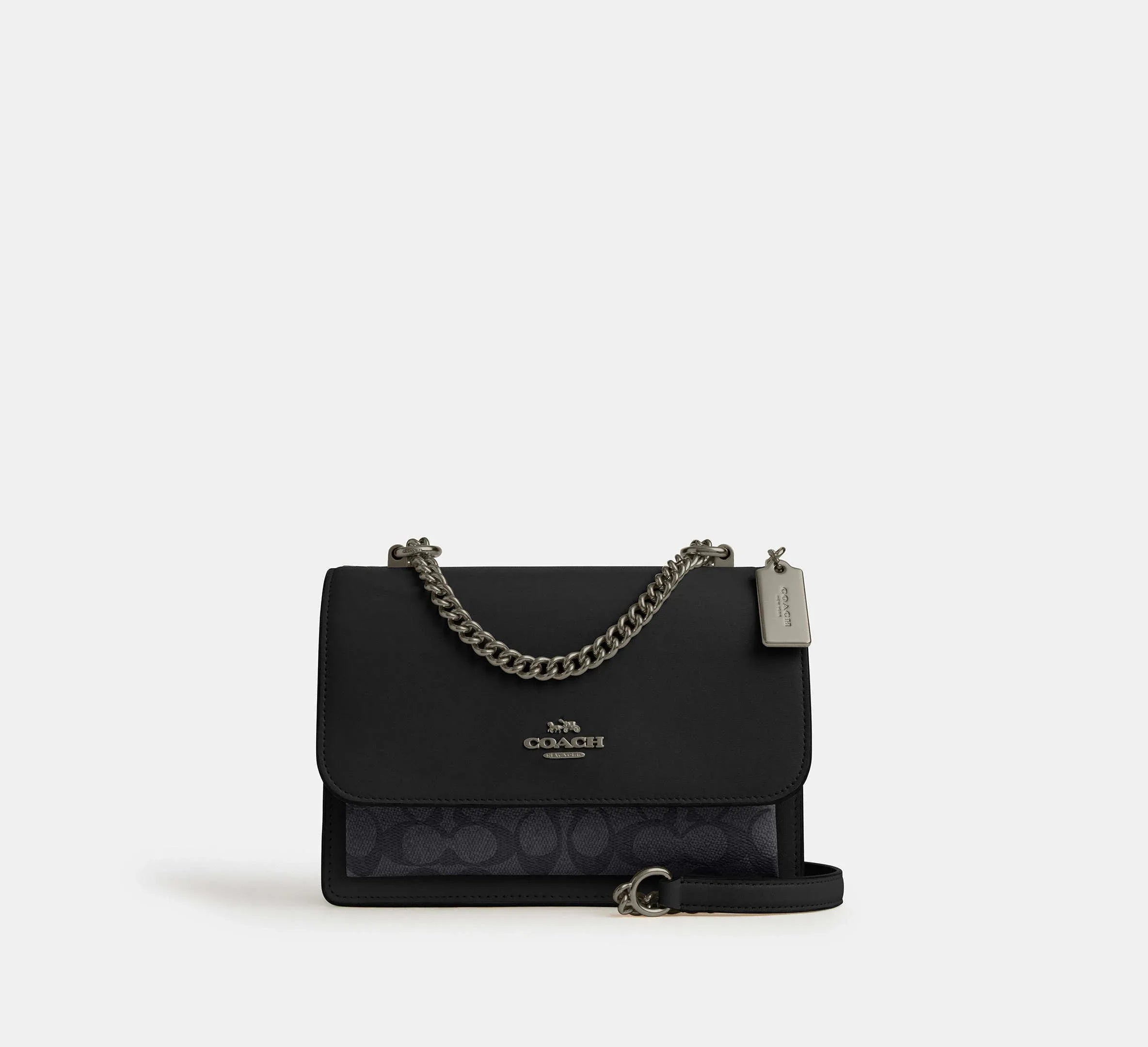 Coach Klare Crossbody Bag In Signature – Gunmetal/Charcoal/Black - Mind Türkiye