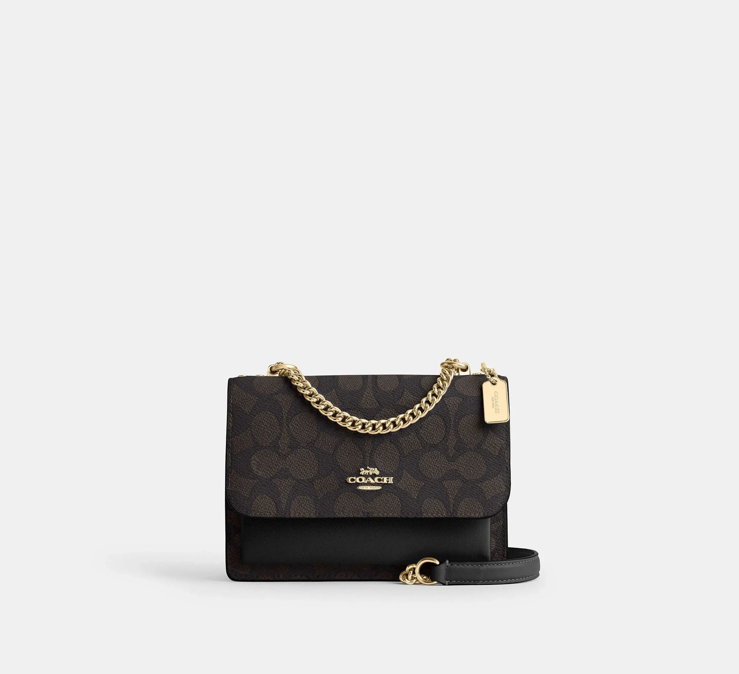 Coach Mini Klare Crossbody Bag In Signature – Gold/Walnut/Black - Mind Türkiye