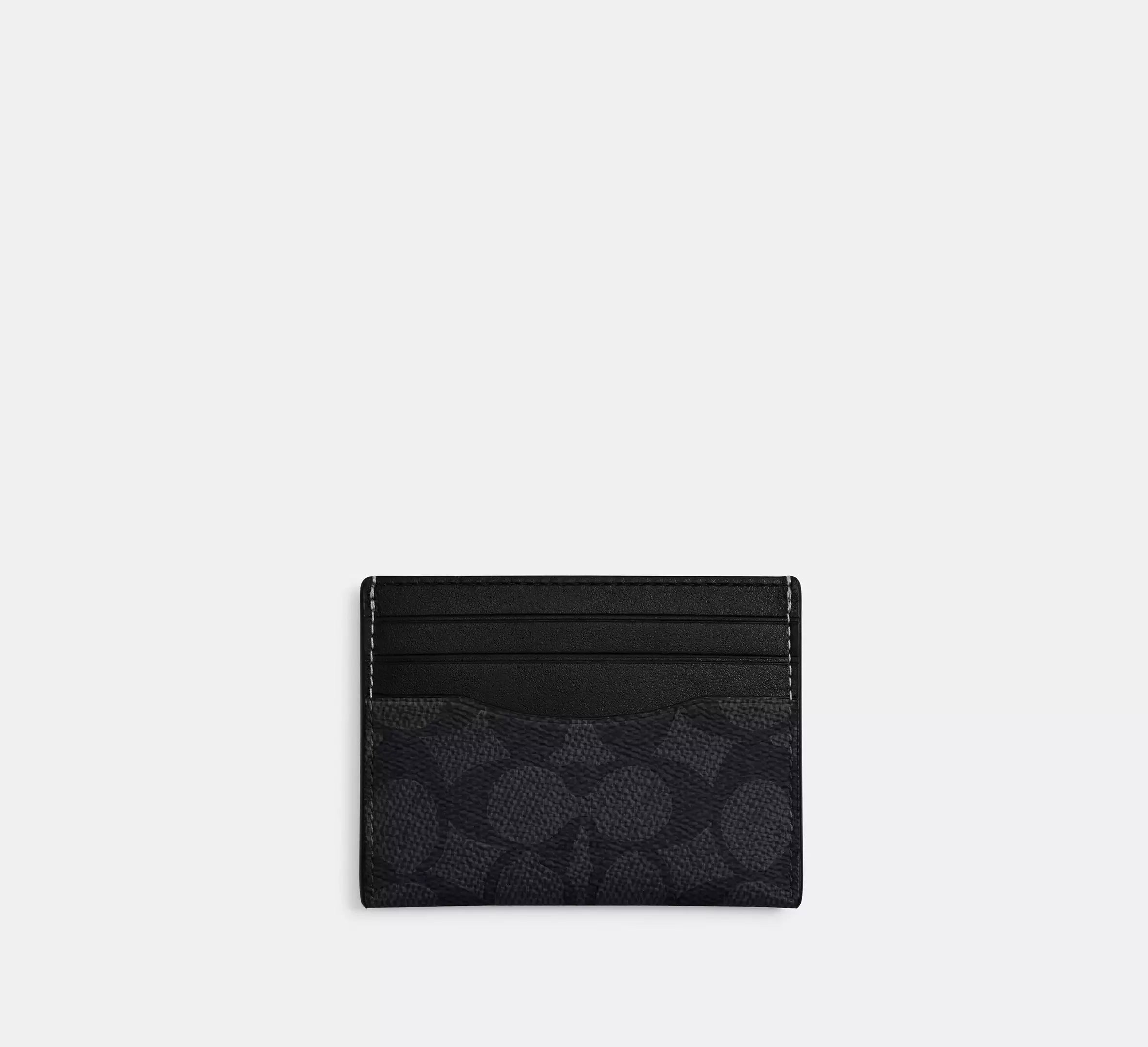 Coach Slim Id Card Case In Signature – Charcoal - Mind Türkiye