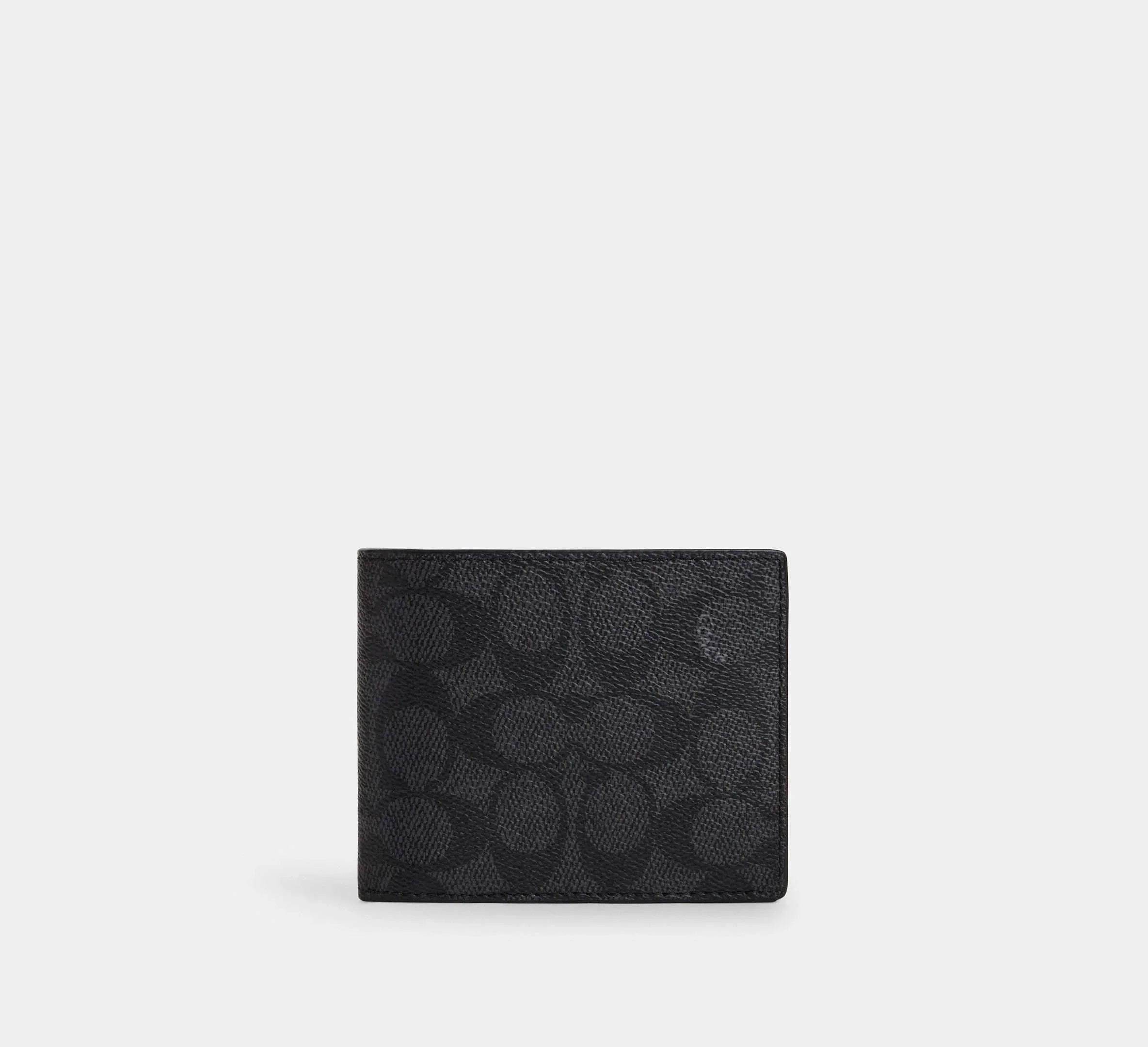 Coach 3 In 1 Wallet In Signature Canvas-Charcoal/Black - Mind Türkiye