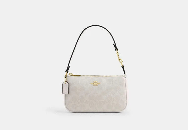 Coach Nolita 19 In Signature Canvas-Gold/White/Chalk - Mind Türkiye