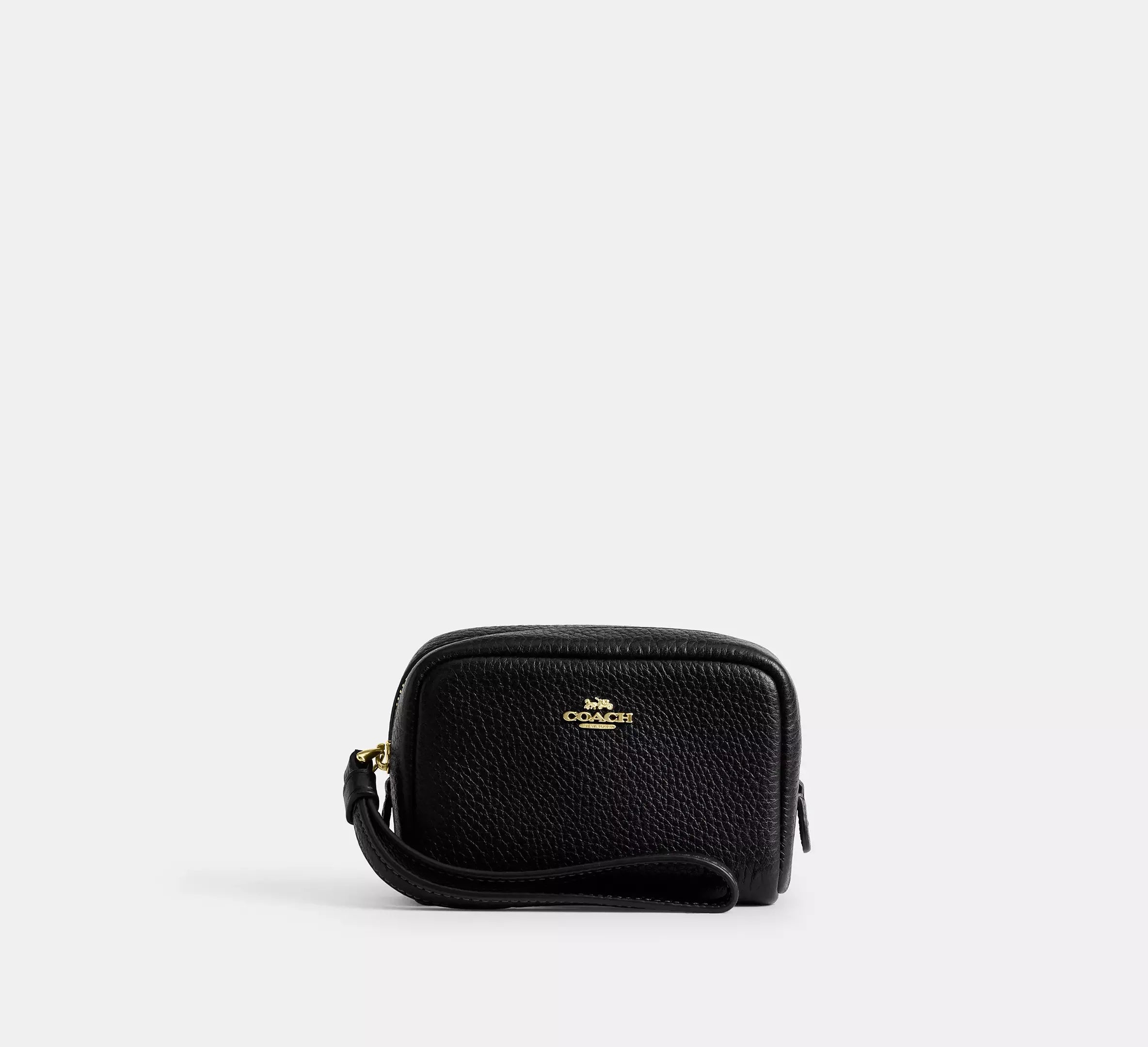 Coach Pouch Wristlet – Gold/Black - Mind Türkiye