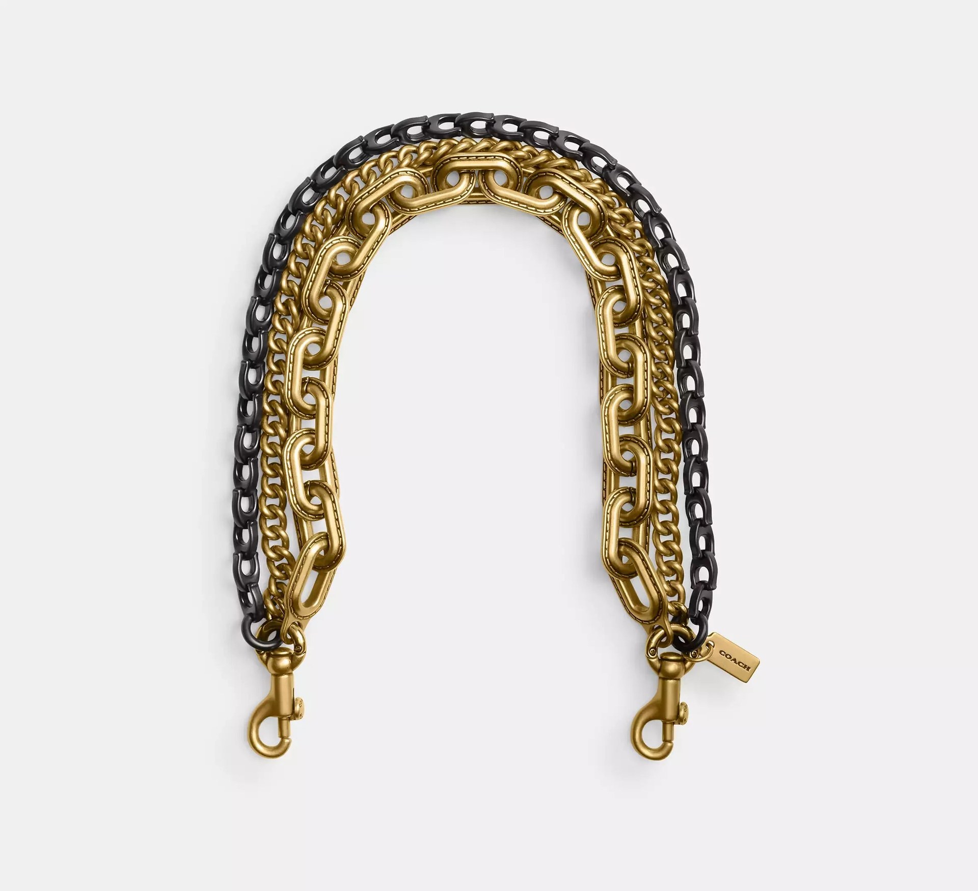 Coach Triple Chain Strap – Brass/Brass - Mind Türkiye