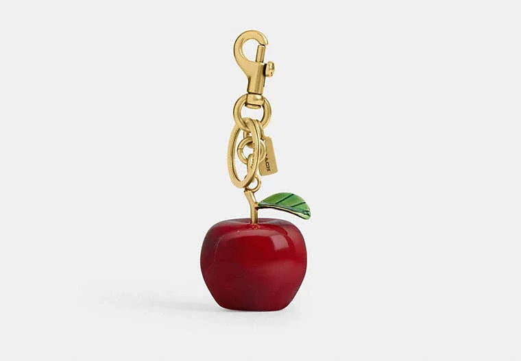 Coach Small Apple Bag Charm – Brass/Multi - Mind Türkiye
