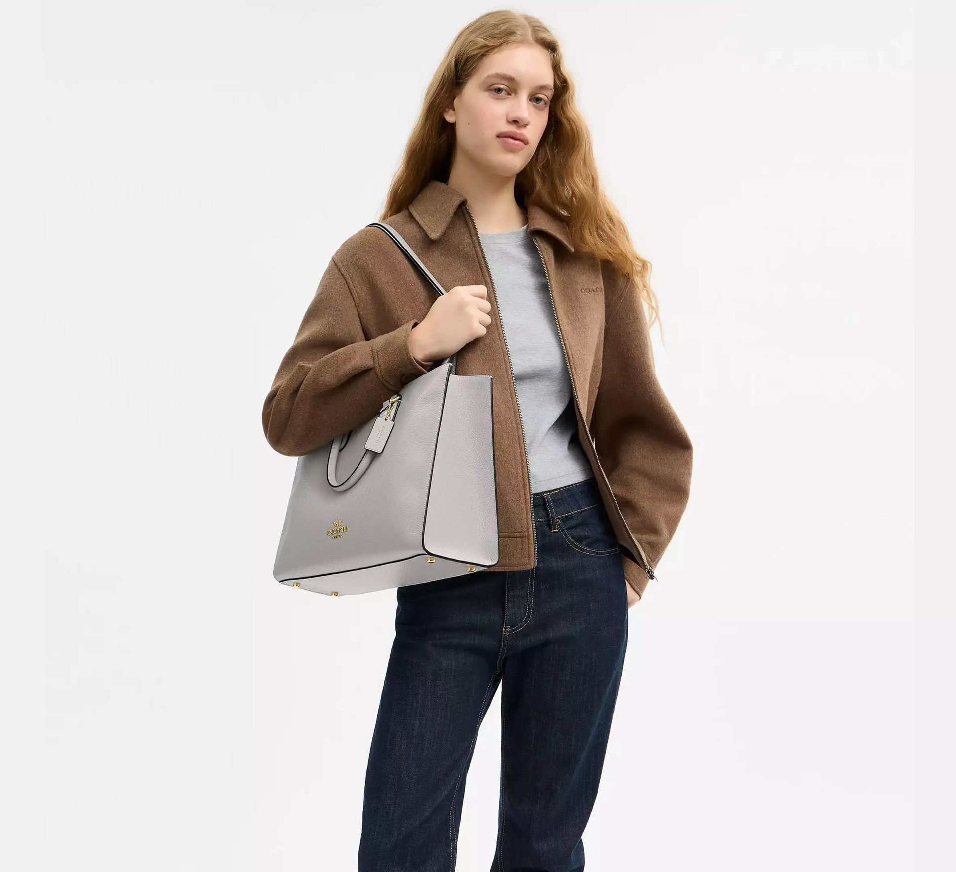 Coach Maggie Tote Bag – Gold/Dove Grey - Mind Türkiye