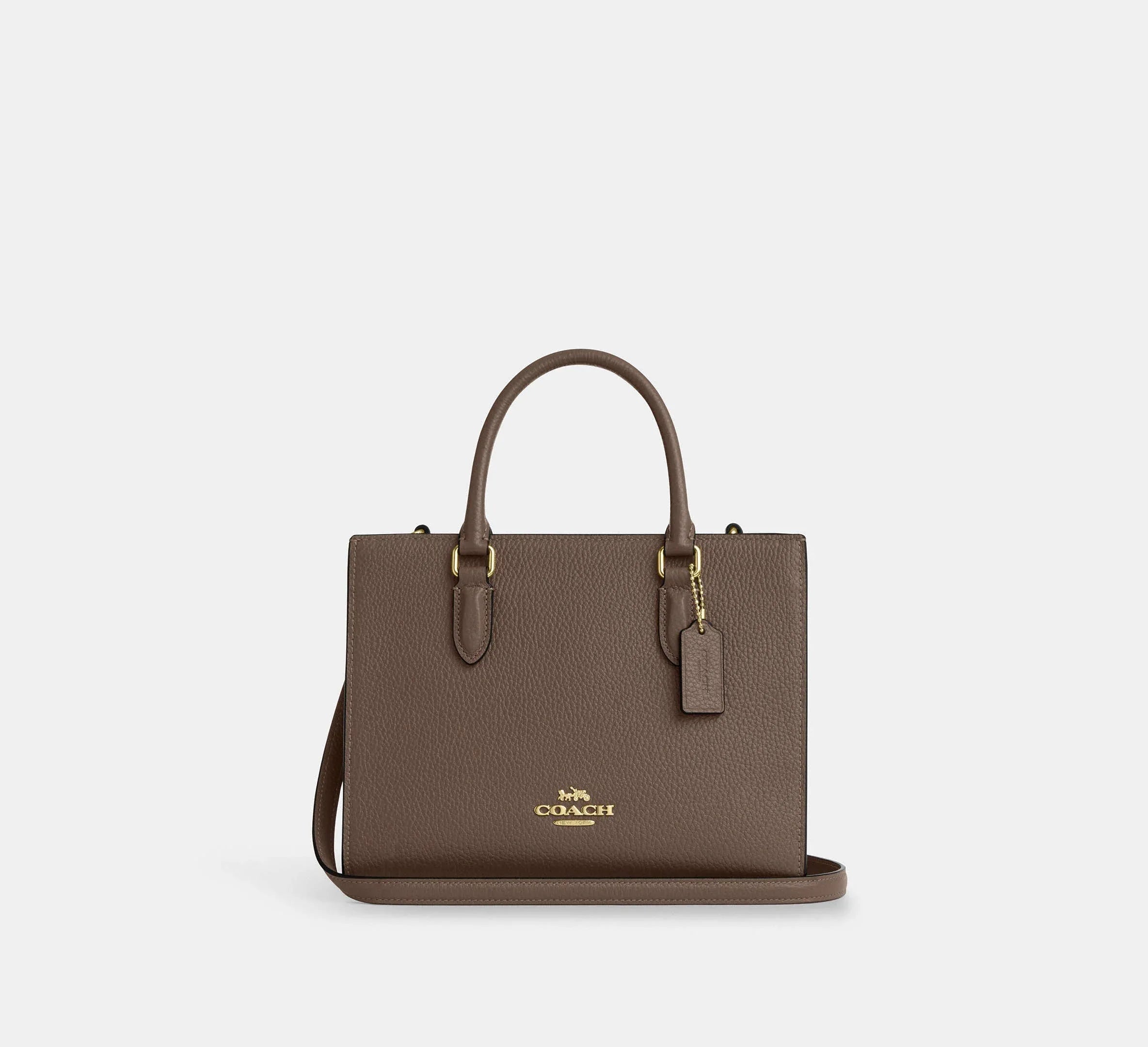 Coach Maggie Small Tote Bag – Gold/Dark Stone - Mind Türkiye