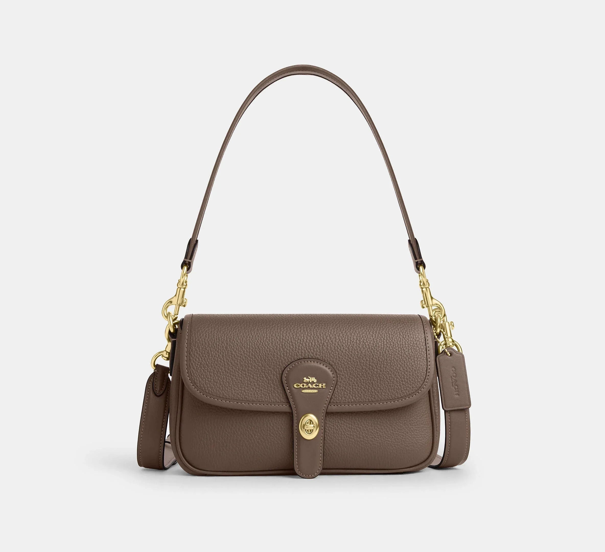Coach Hadley Shoulder Bag – Gold/Dark Stone - Mind Türkiye