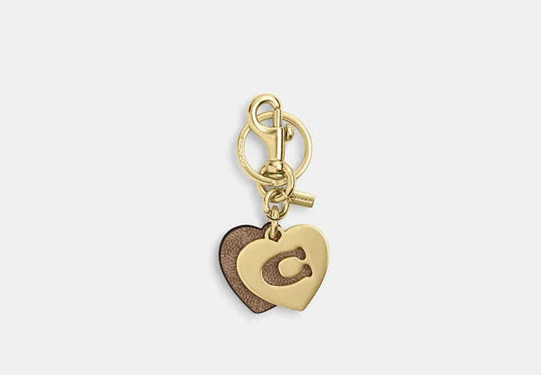 Coach Hearts Key Ring In Signature – Gold/Tan/Brown - Mind Türkiye