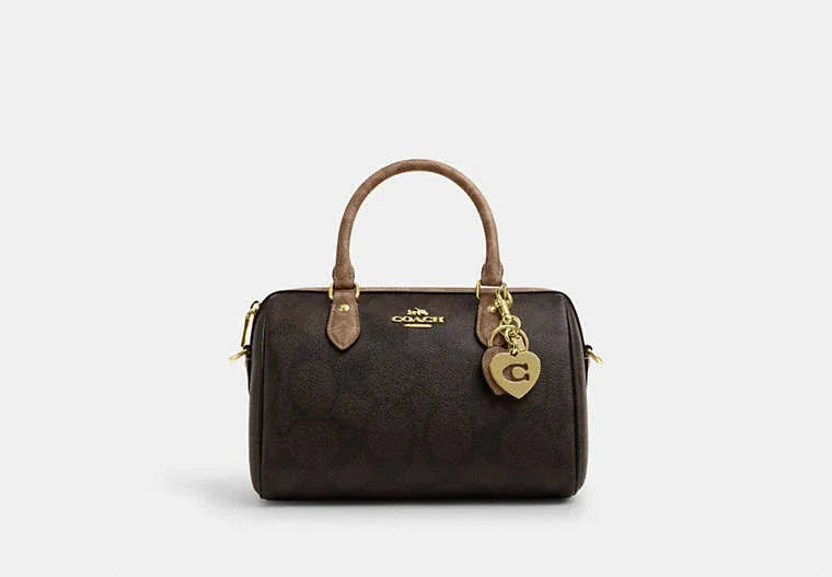 Coach Hearts Key Ring In Signature – Gold/Tan/Brown - Mind Türkiye