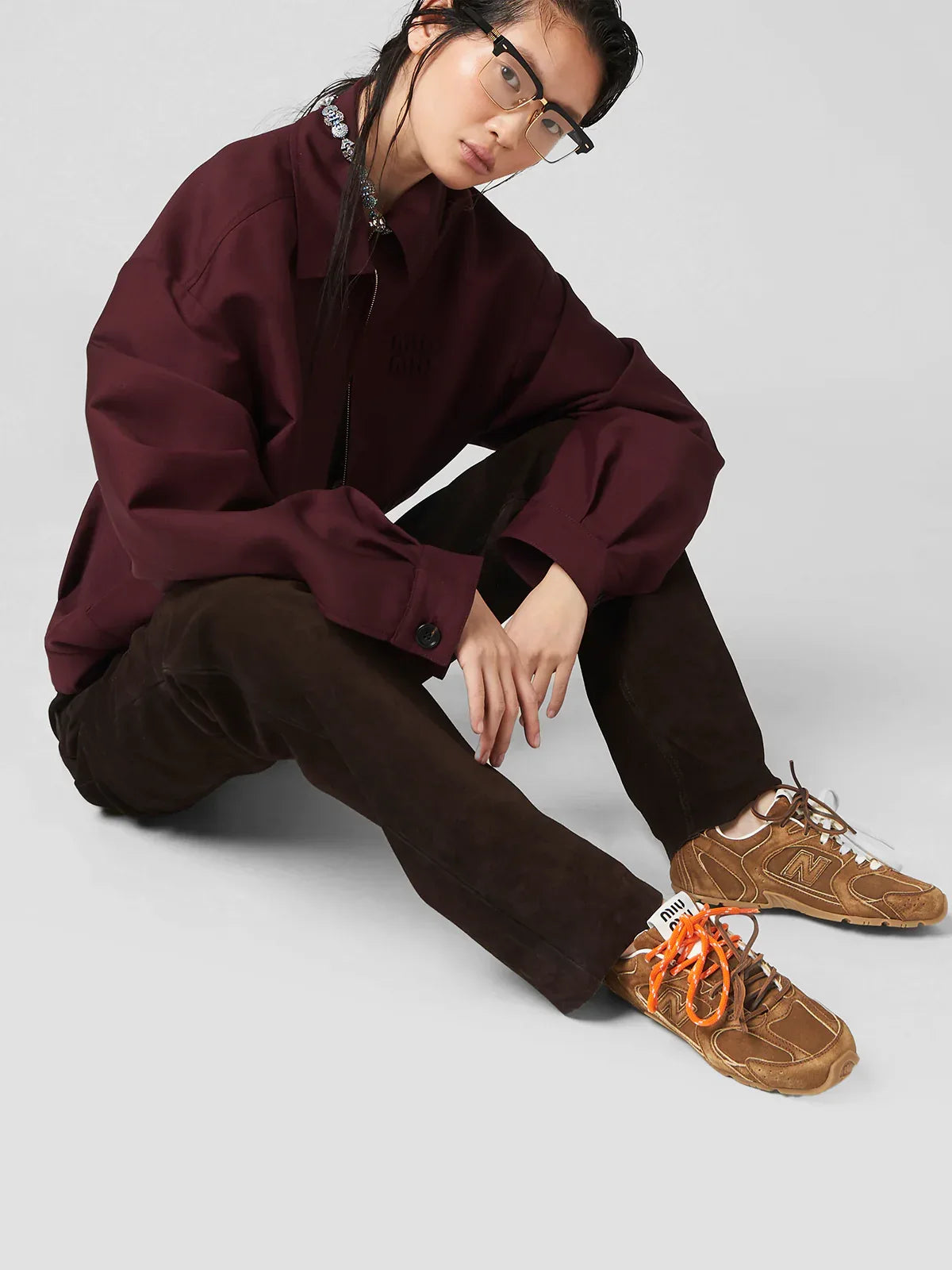 New Balance X Miu Miu 530 SL Suede Sneakers - Mind Türkiye