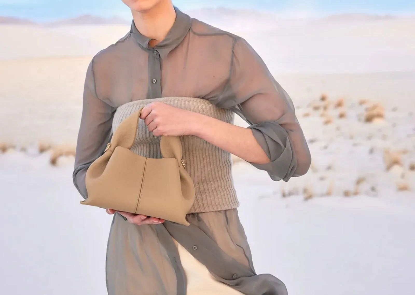 Polène Numéro Neuf Mini Edition Textured Beige - Mind Türkiye