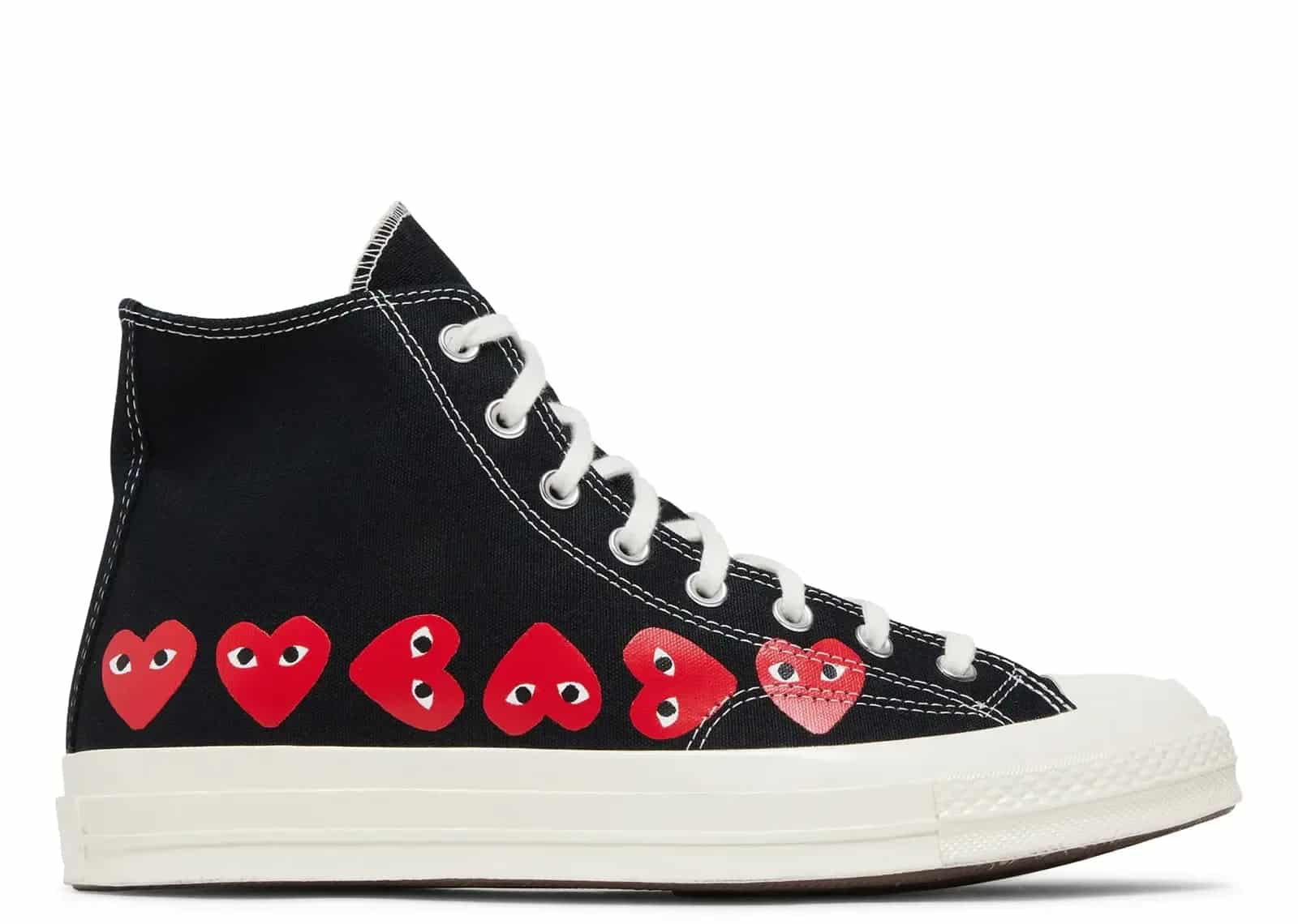 Converse Chuck Taylor All Star 70 Hi Comme Des Garcons PLAY Multi-Heart Black - Mind Türkiye