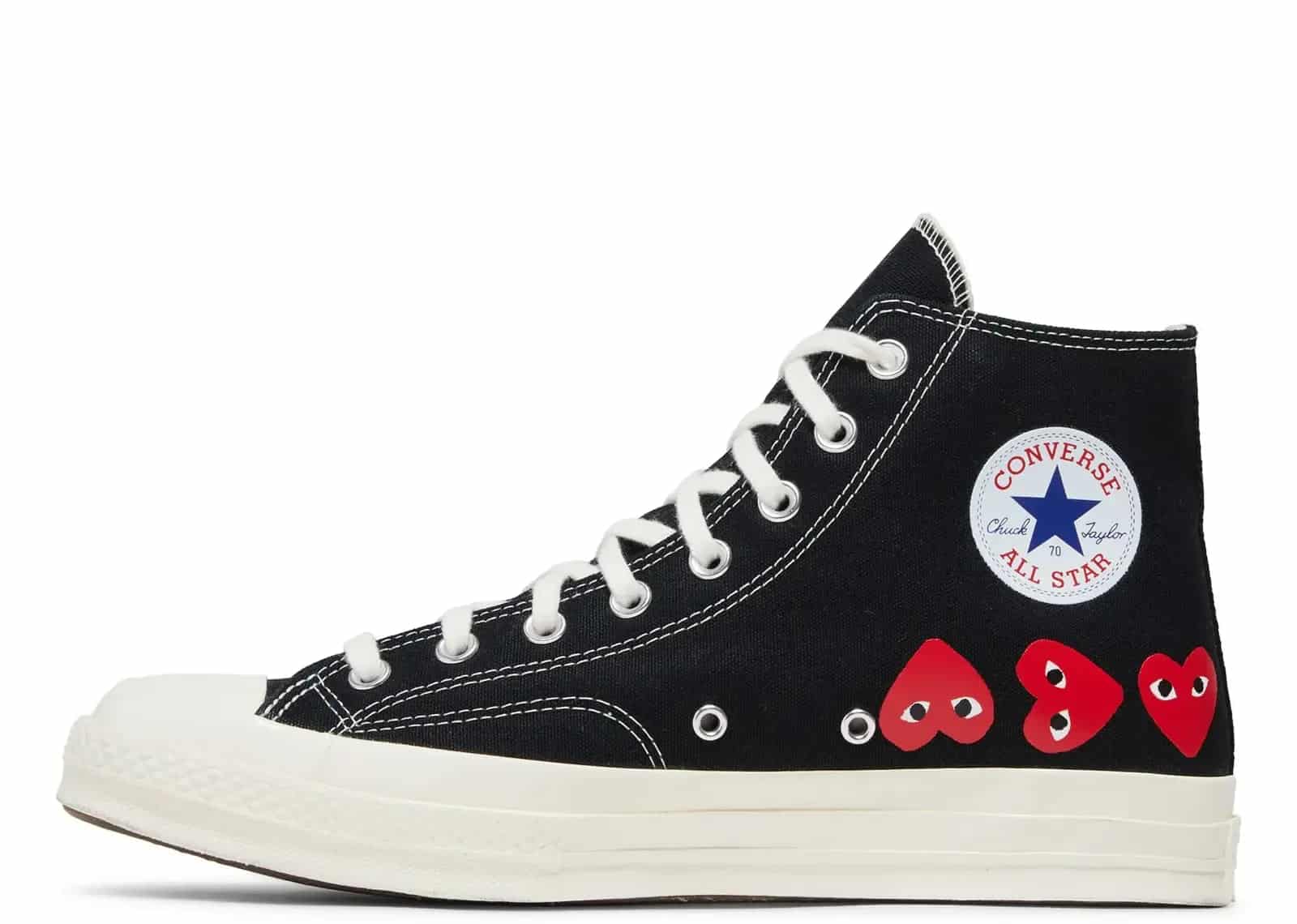 Converse Chuck Taylor All Star 70 Hi Comme Des Garcons PLAY Multi-Heart Black - Mind Türkiye
