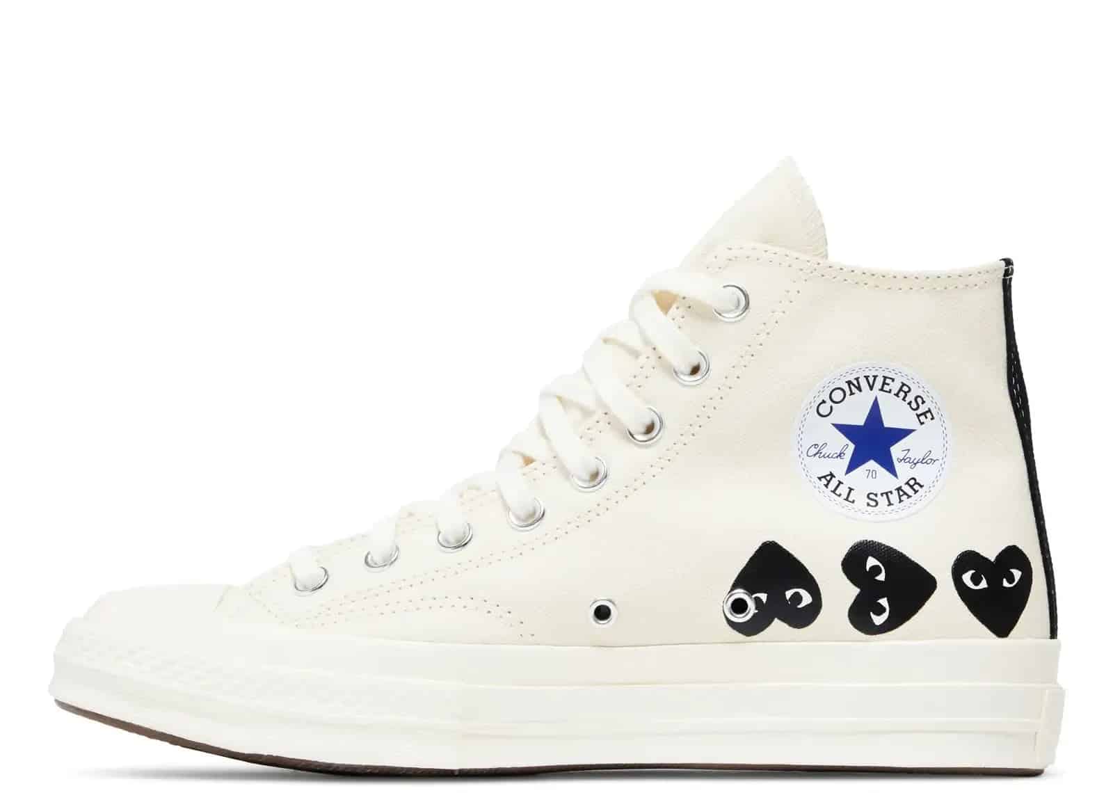Converse Chuck Taylor All Star 70 Hi Comme Des Garcons PLAY Multi-Heart Milk - Mind Türkiye